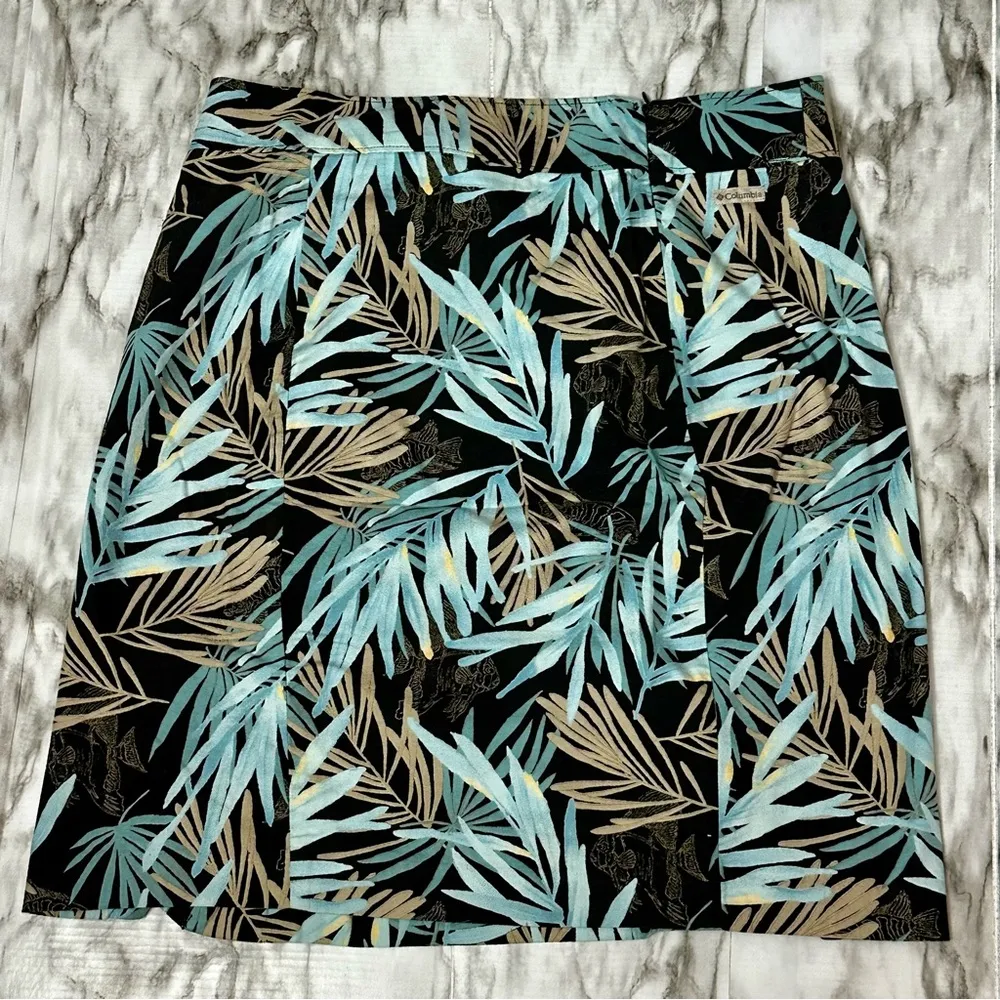 Columbia Blue A-line Mini Skirt River Resort Wear Lightweight Casual Tropical - Image 3