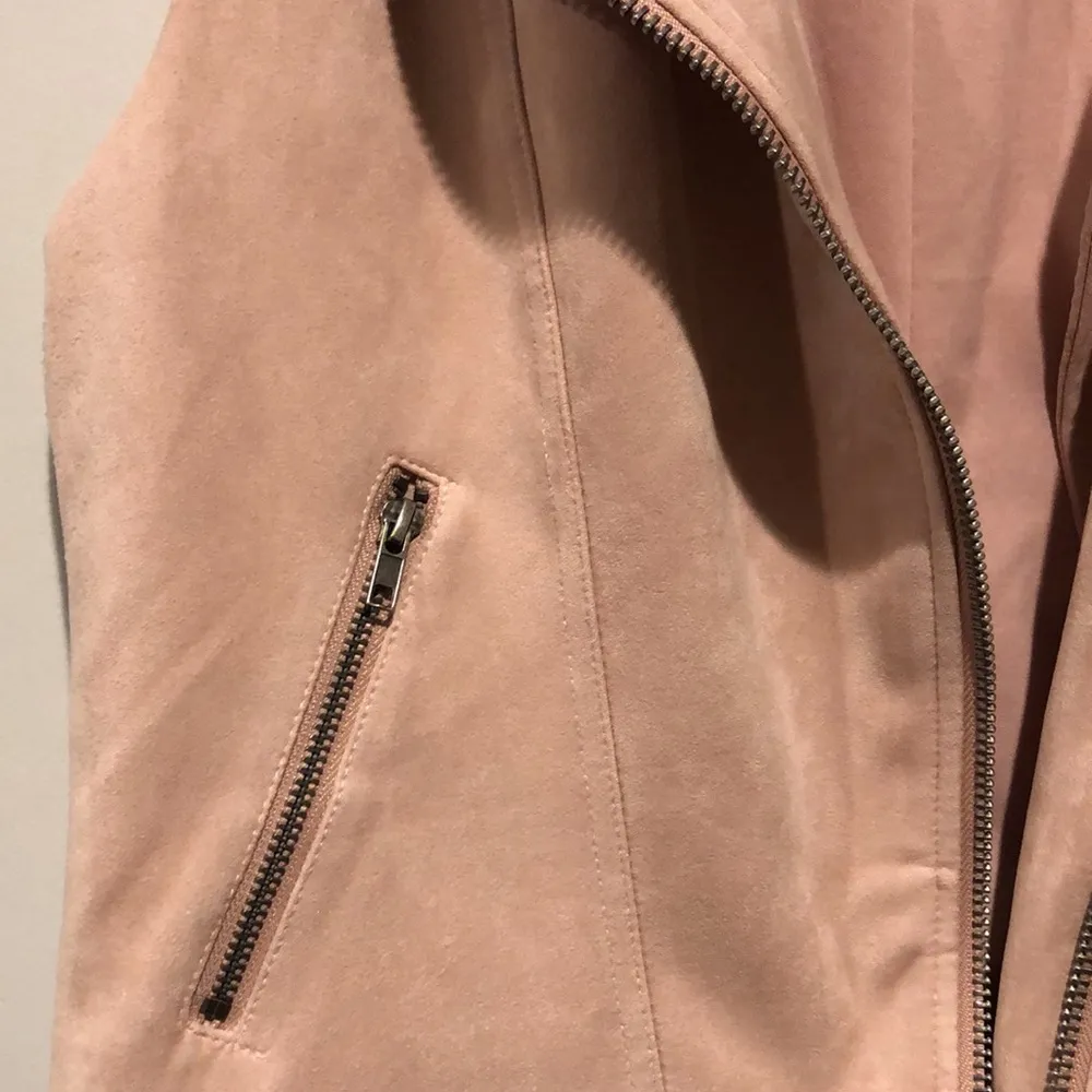 Philosophy  Light Pink Faux Leather Motorcycle Vest - Image 3