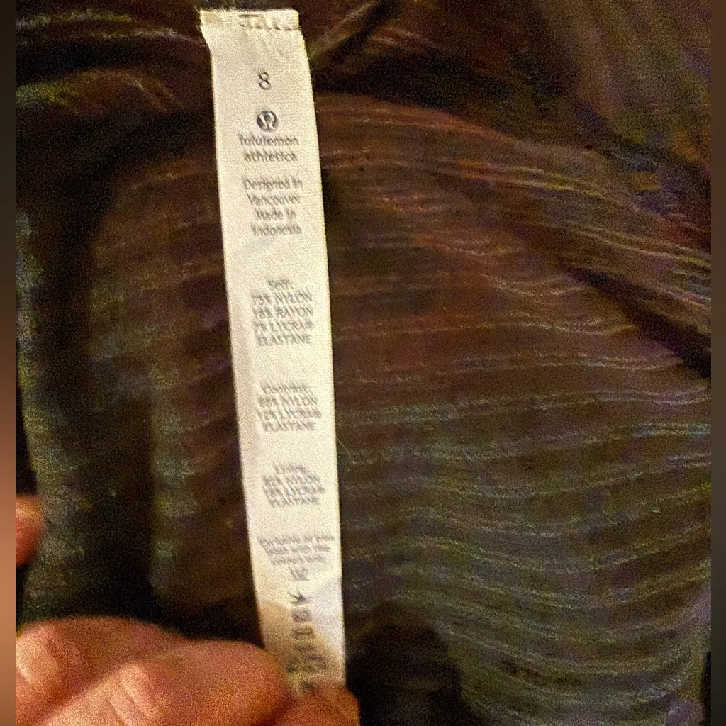 2015 Lululemon Bhakti Yoga Jacket Black Dark Slate Luon Luxtreme Size 8 - Image 11