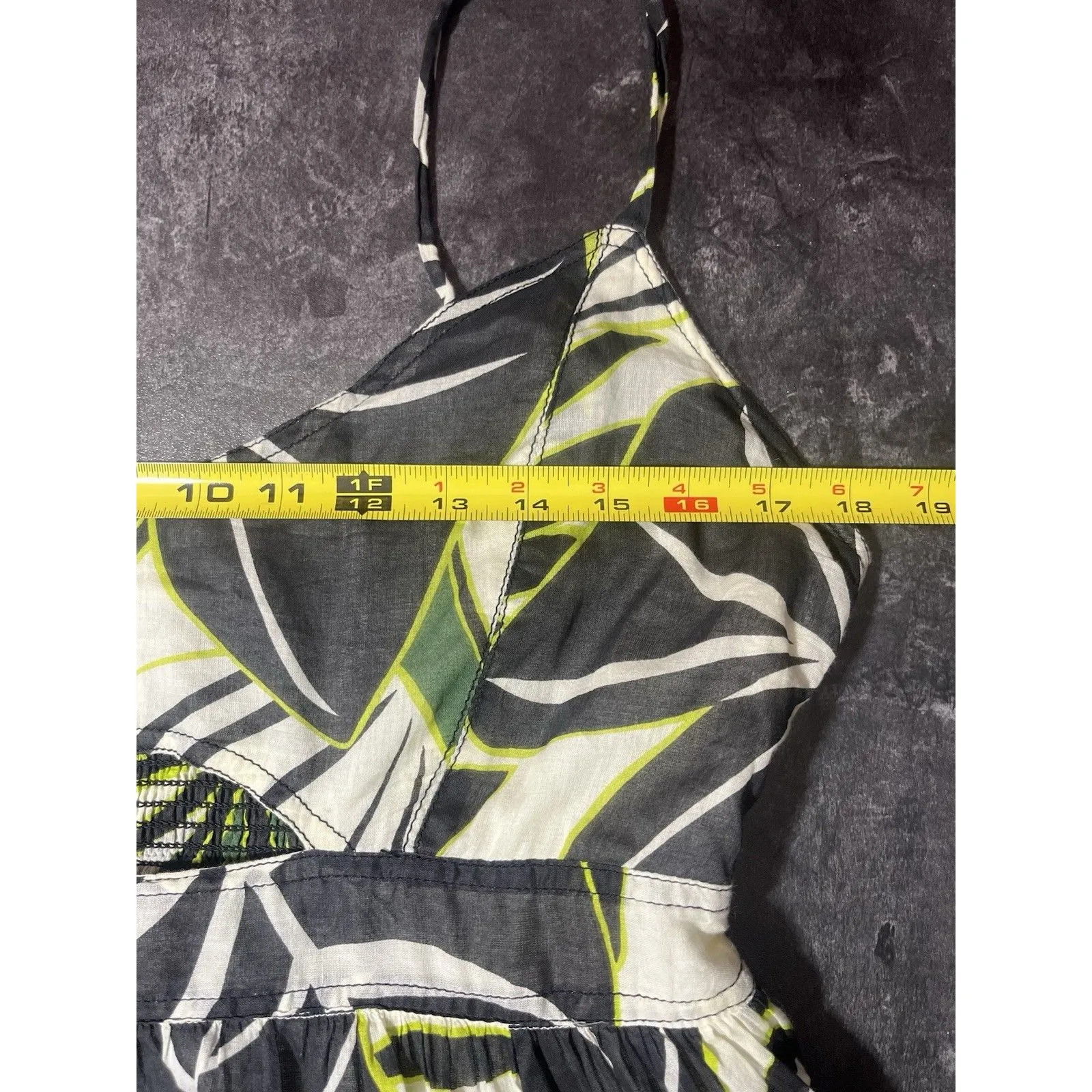 Joie Sz. 12 Front Cutout Leaf Print Bohemian Tropical Maxi Dress - Image 5