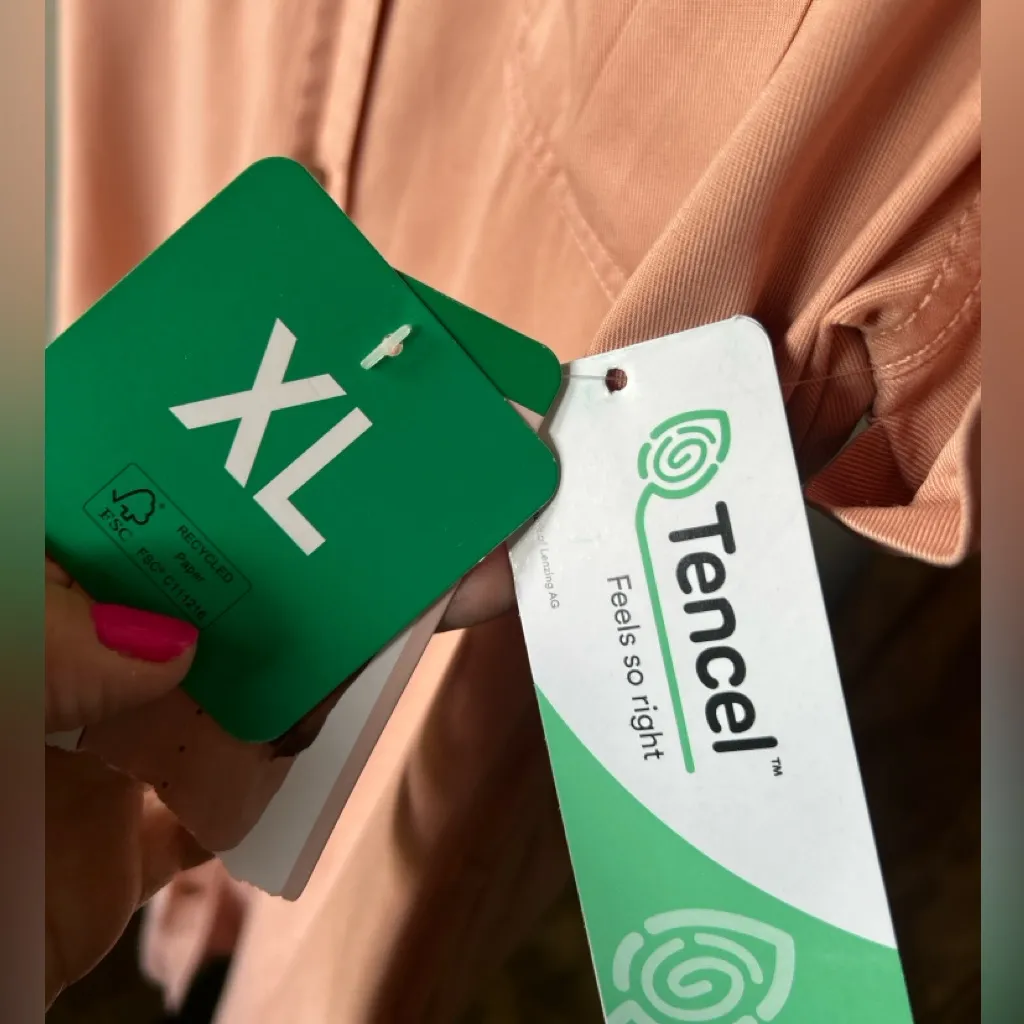 Teddi Rose Women’s Button Front Belted Shirt Dress – Dusty Rose (XL) Tencel Pink - Image 7