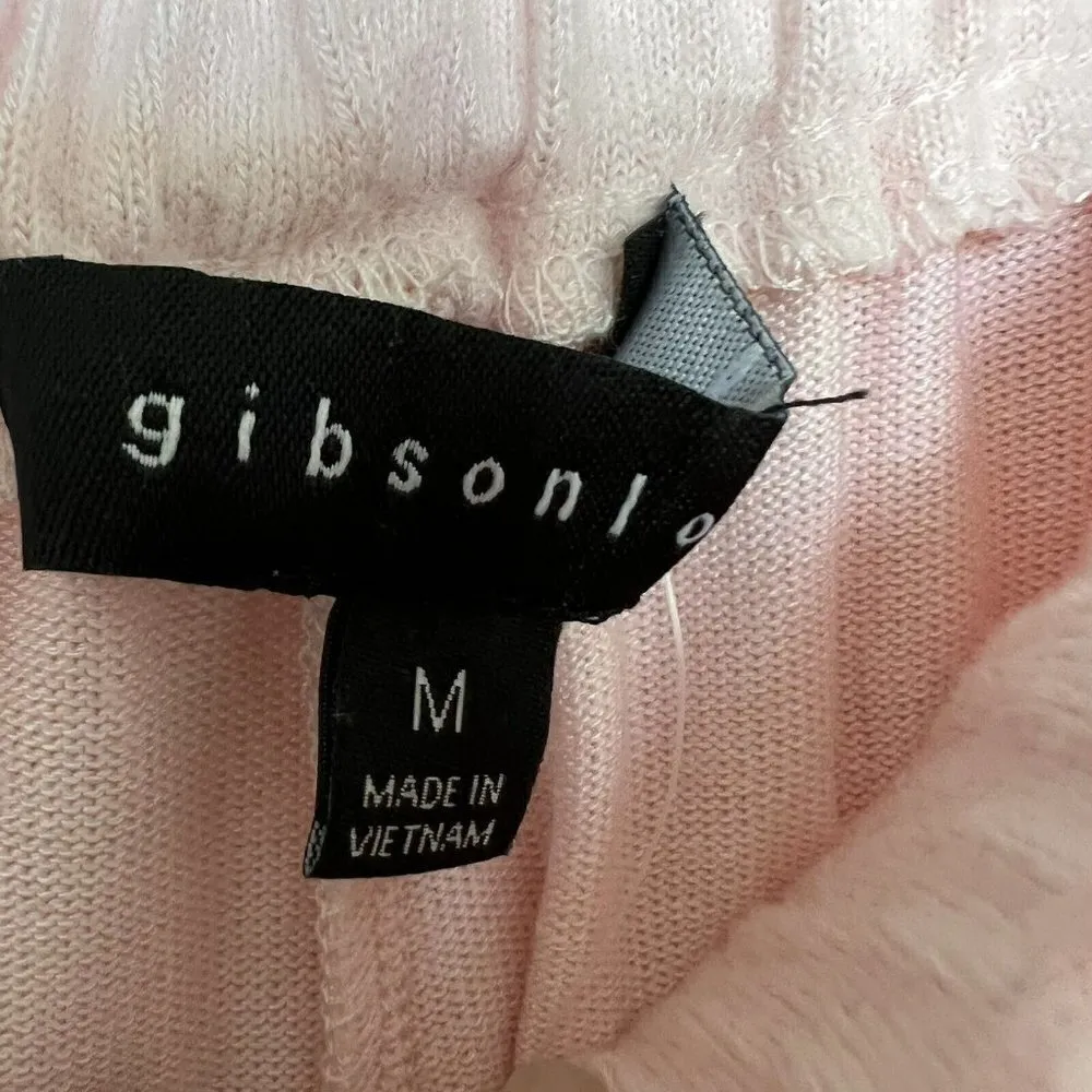 𝅺GIBSONLOOK fleece Joggers paperbag pants pink MEDIUM Cozy Pockets NEW - Image 8