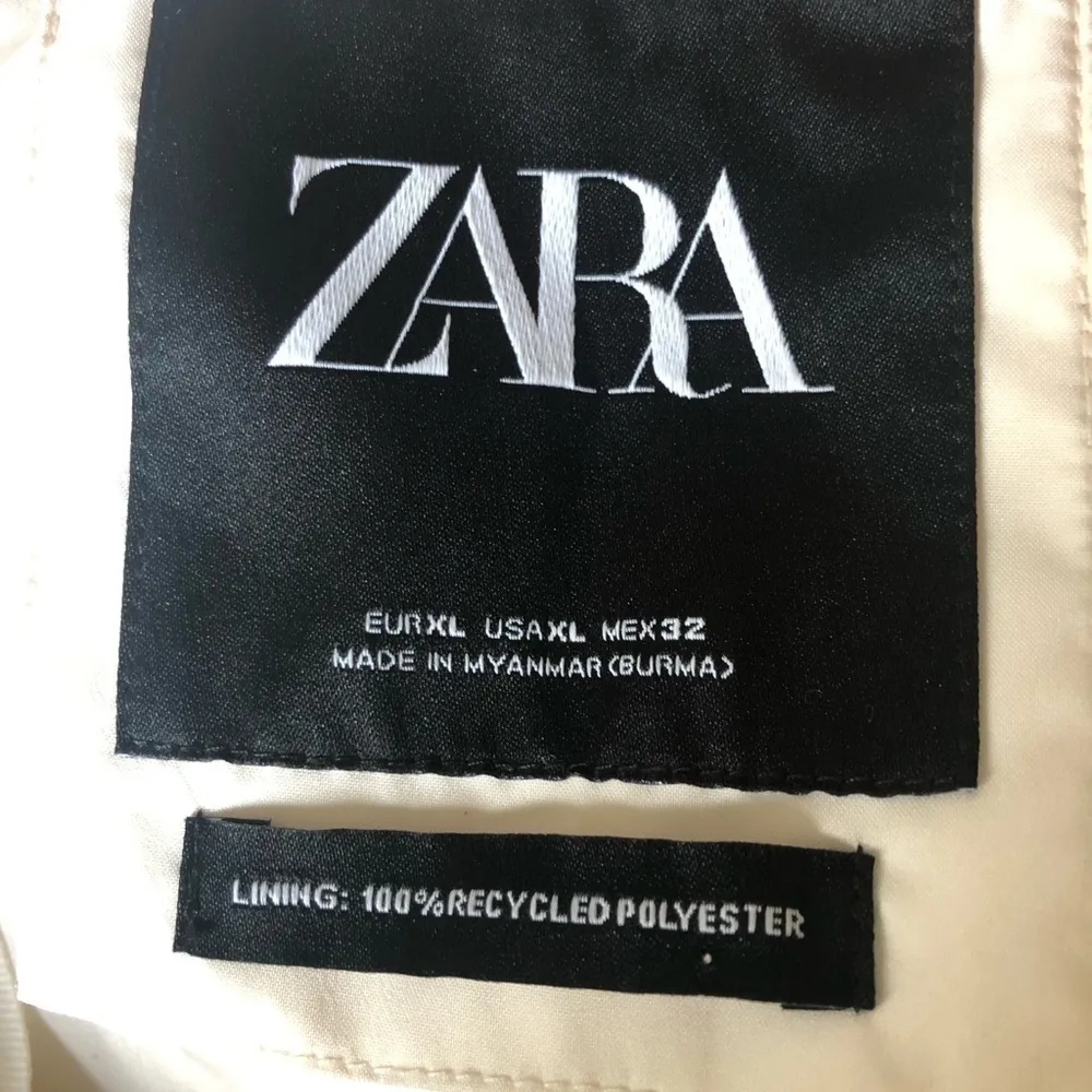 Winter Puffer Hooded Coat Double Pockets Cream Size XL NWOT Mid Length - Image 7