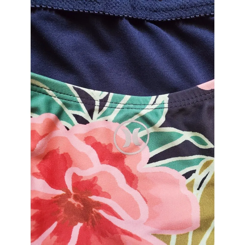 Hurley Ladies Women XL One-Piece UPF 50+ 4-Way Stretch Swimsuit Pink Floral - Image 3