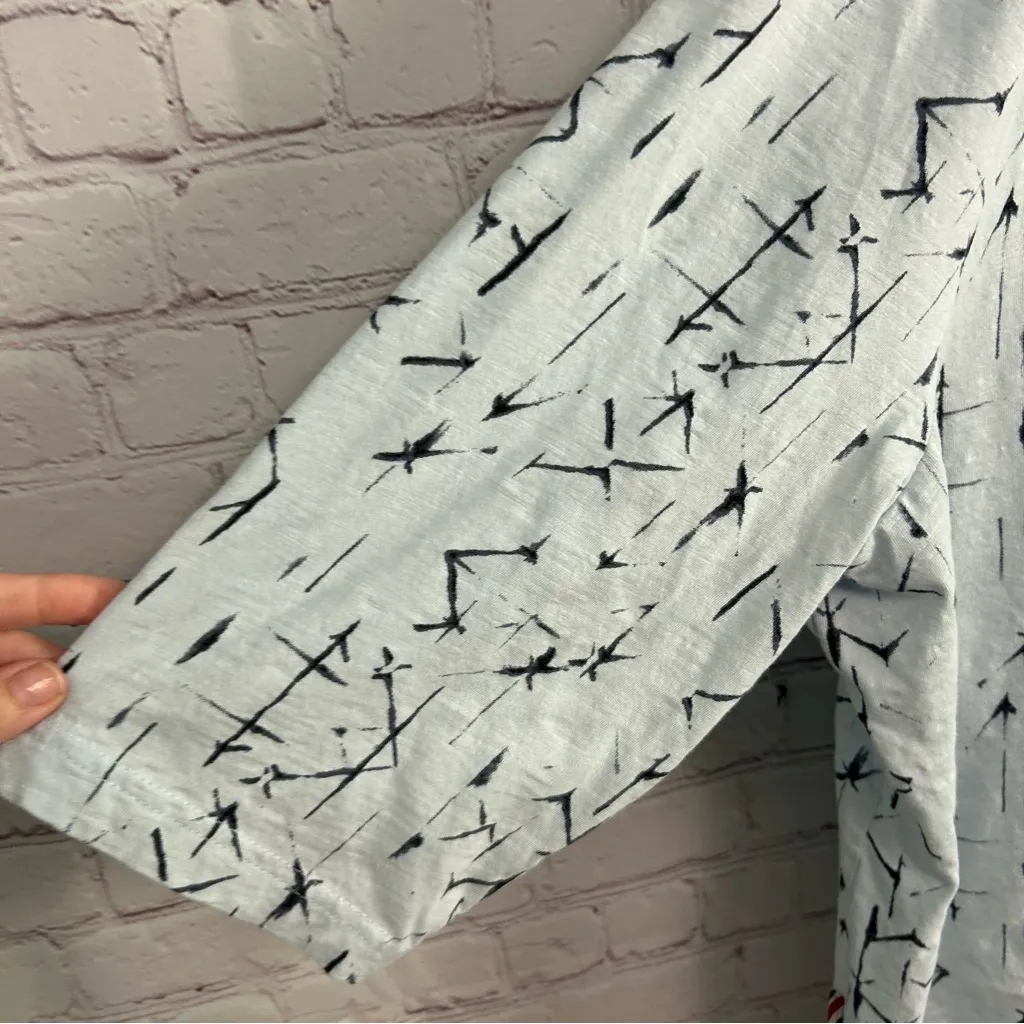 Ambria red white and blue nautical print relaxed top size 20 plus cotton - Image 4