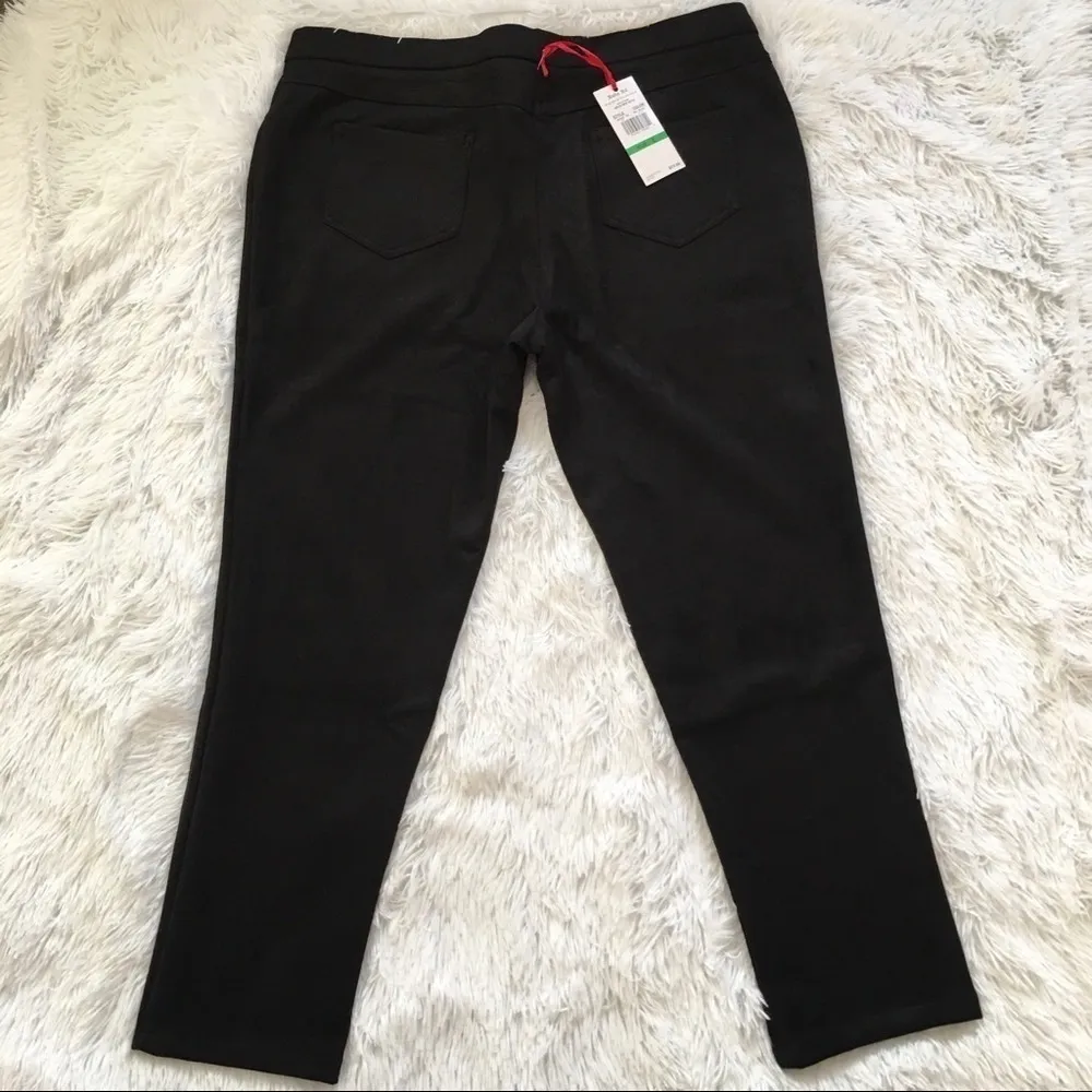 Ruby Rd. Women's Wild Mix 2019 black straight leg pull on pants size Large - Image 6