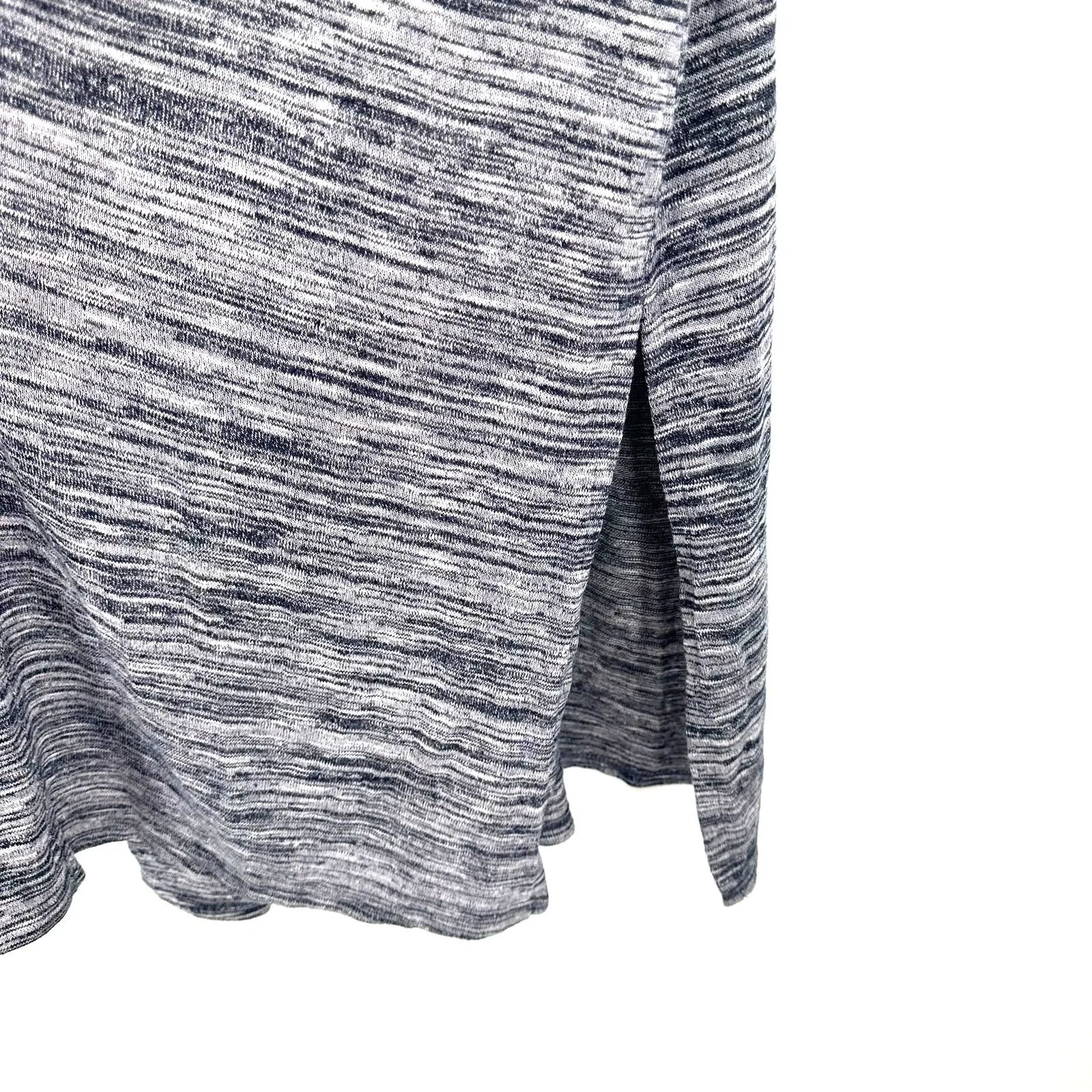 Lane‎ Bryant Size 14/16 Cardigan Gray Heathered Short Sleeved Duster Long Light - Image 4