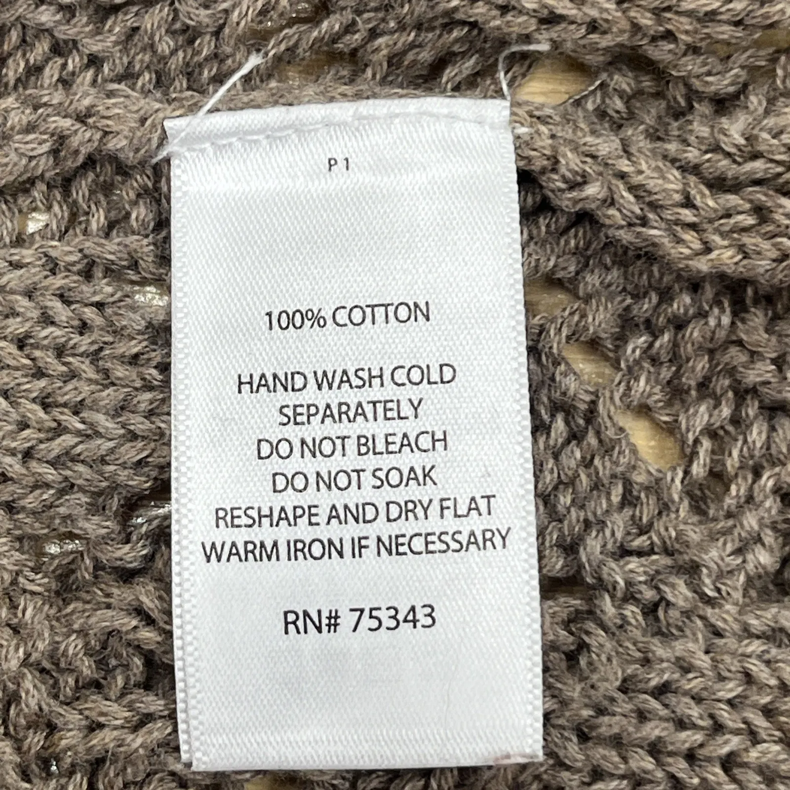 Artisan NY Women's Open Front Cardigan Sweater Size Small Beige Boho Cottage - Image 6