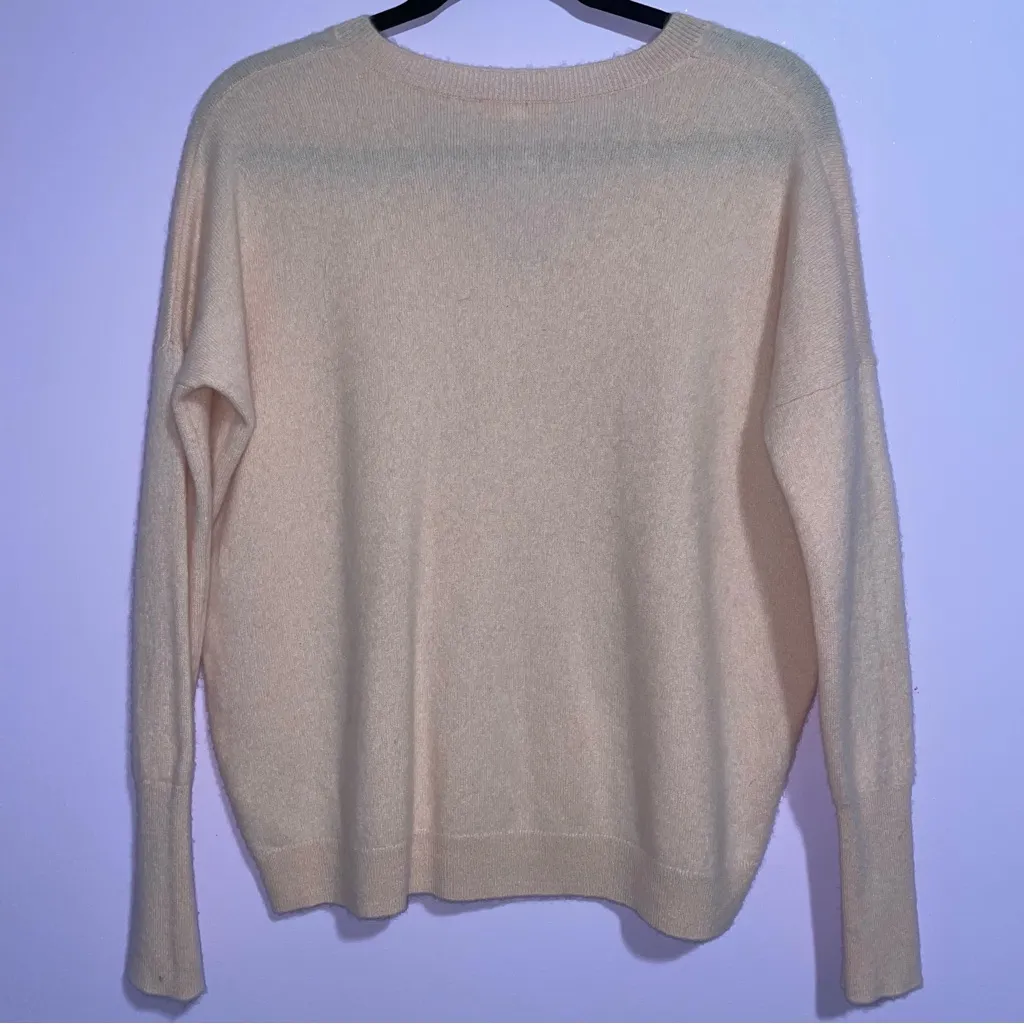 J Crew Cashmere Boyfriend Sweater Soft Pink Women XS Minimalist Academia Preppy - Image 5