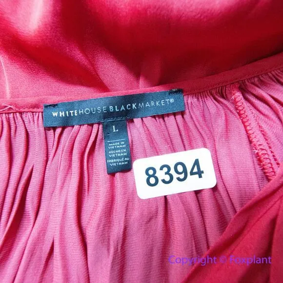 White House Black Market Drop Waist Blouson Dress in red,‎ size L - Image 14