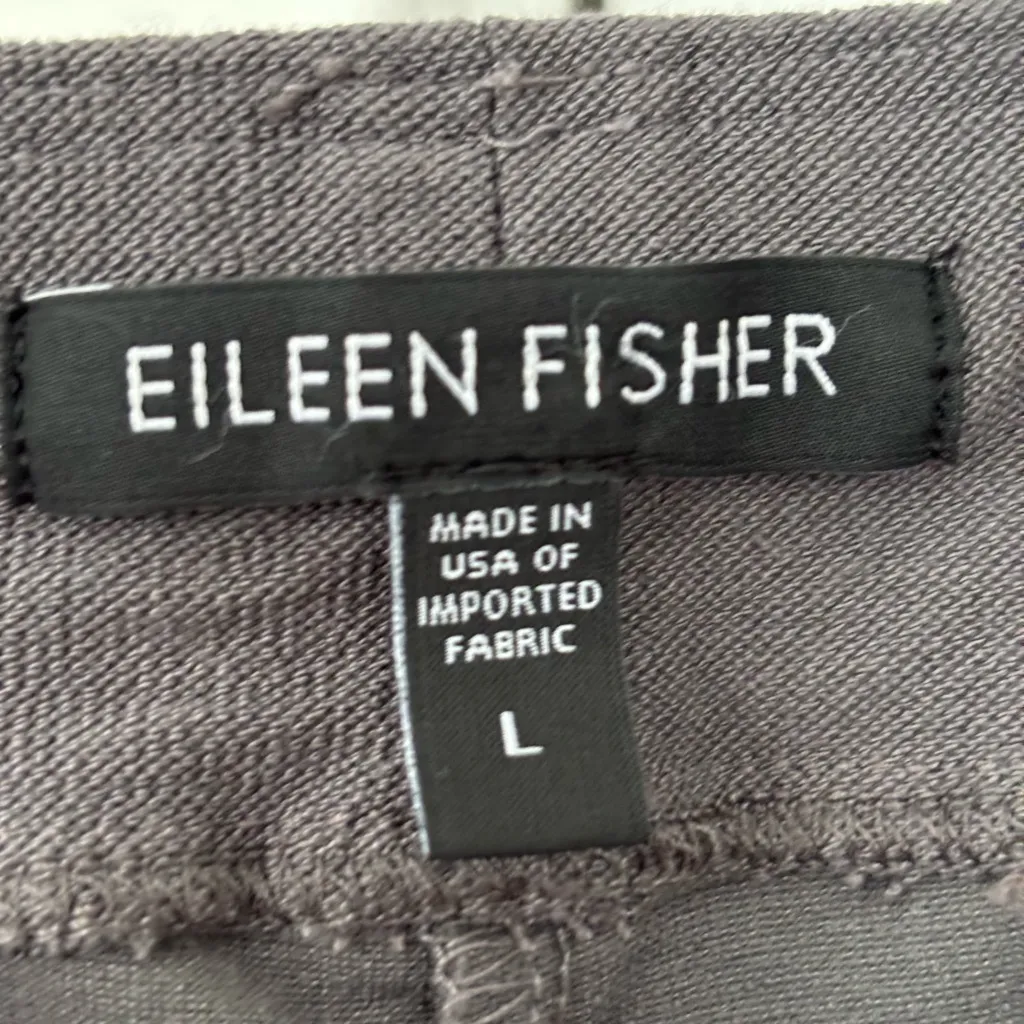 Eileen Fisher Washable Crepe Stretch Pant size large color steel - Image 8
