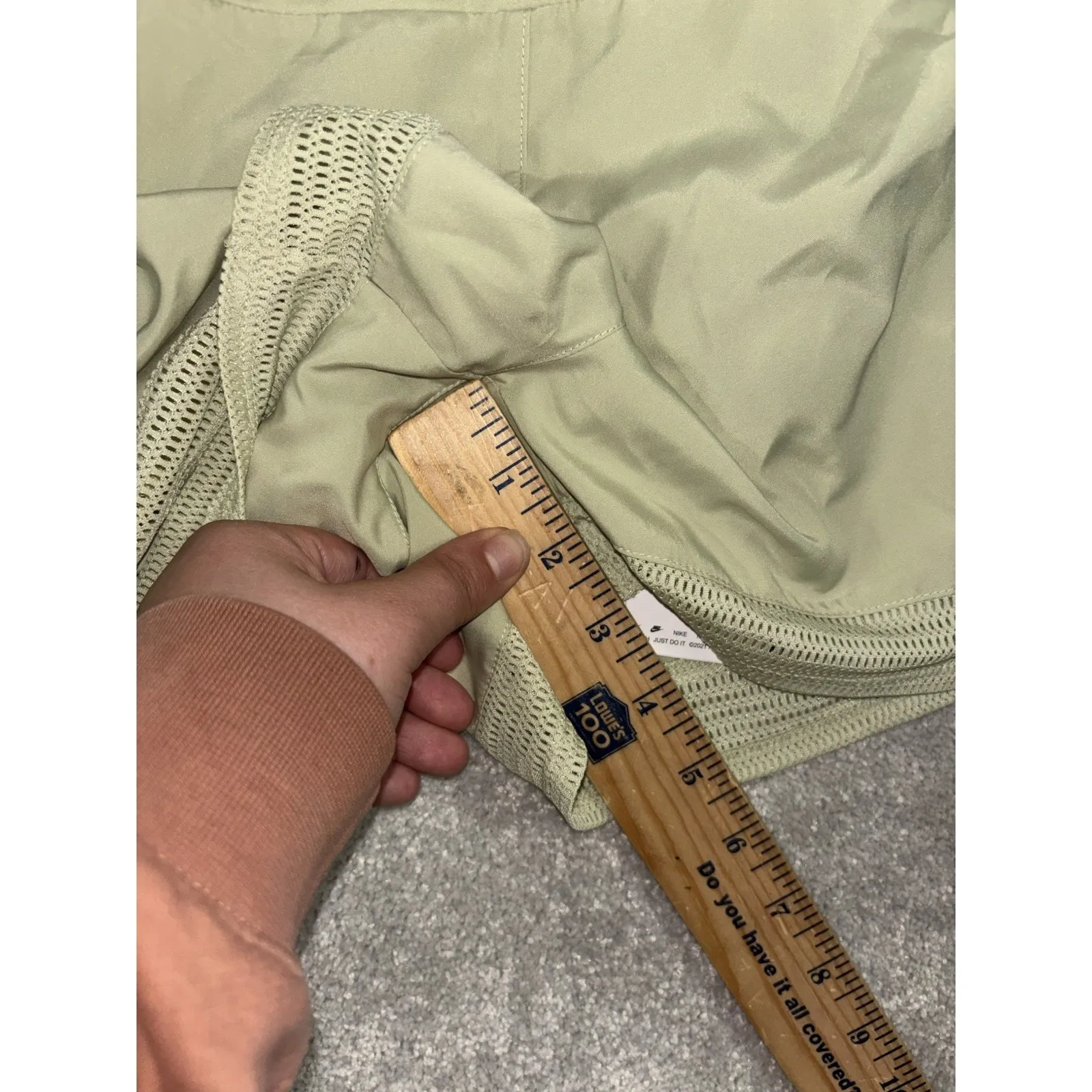 Nike Dri-Fit‎ Crew Running Shorts Women Size Small Brief Liner Sage Green NWT - Image 8