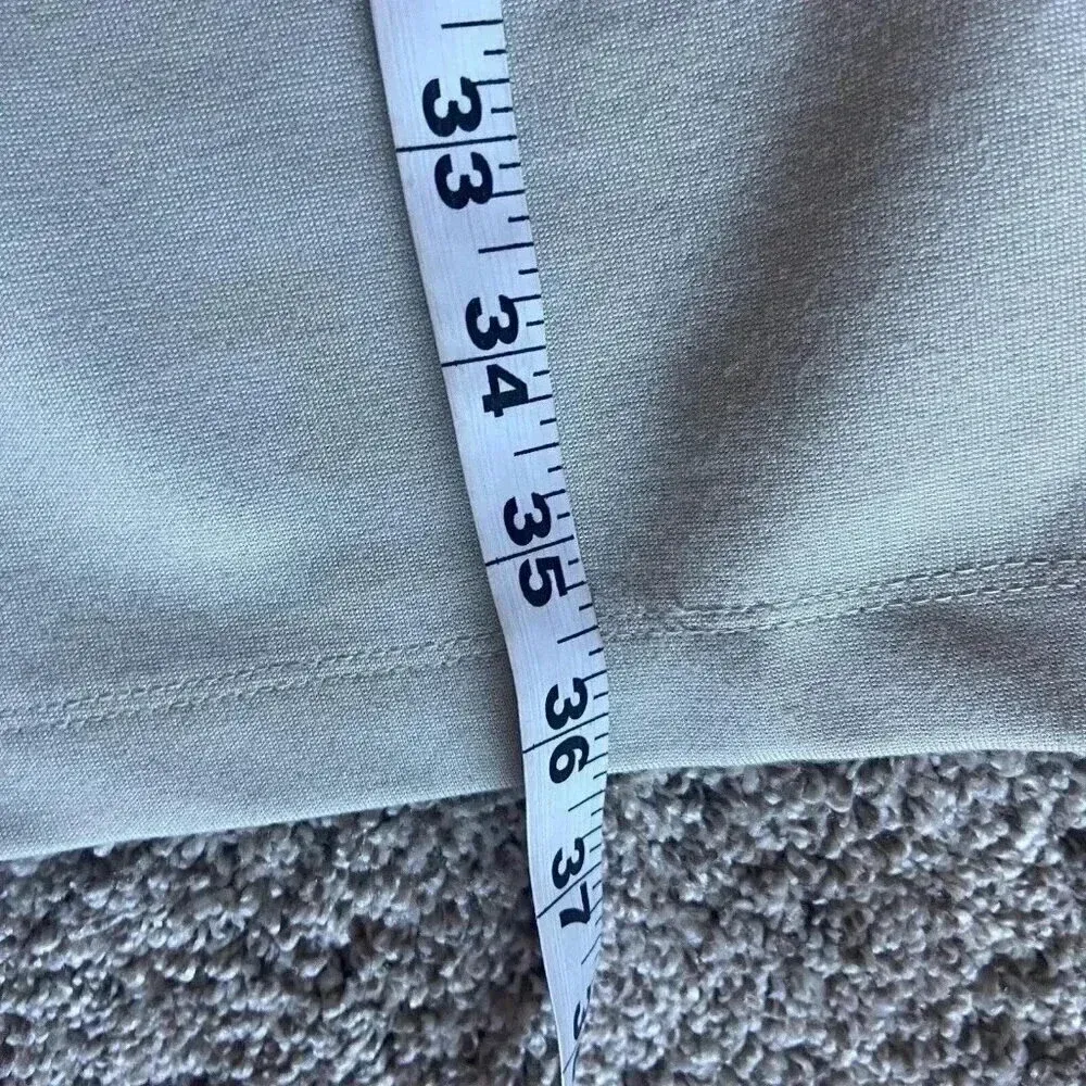 Adrienne Vittadini Neutral Sheath Dress Size 10 Beige Short Sleeve Minimalist - Image 11