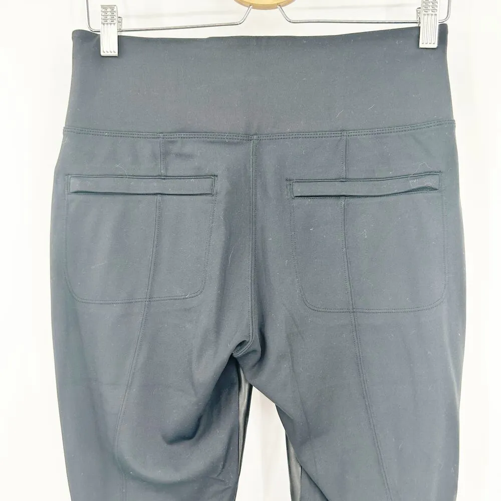 Athleta Women Moto Edgy Active Delancey Shine Faux Leather Tight Leggings Size M - Image 8