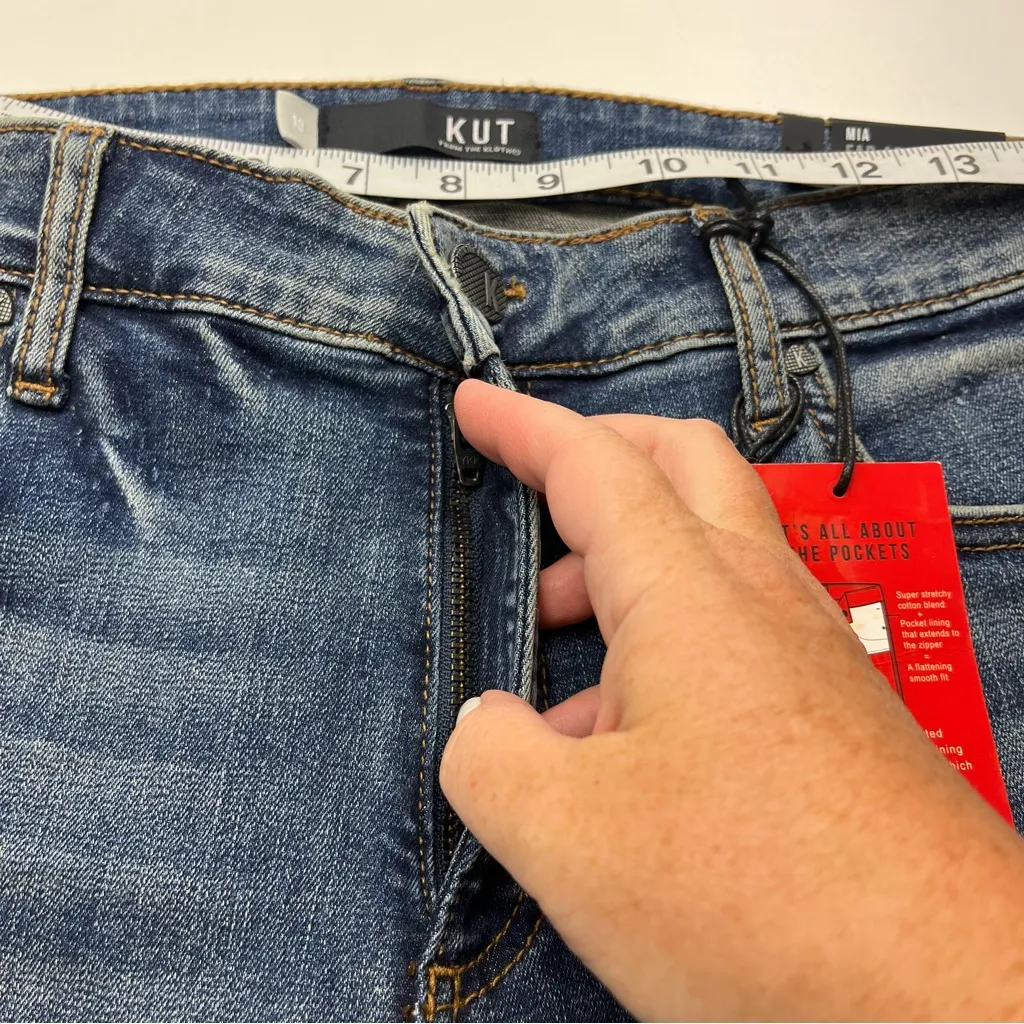 Kut From the Kloth Mia Fab Ab Toothpick Skinny Jean Women Size 10 Blue Denim NEW - Image 13
