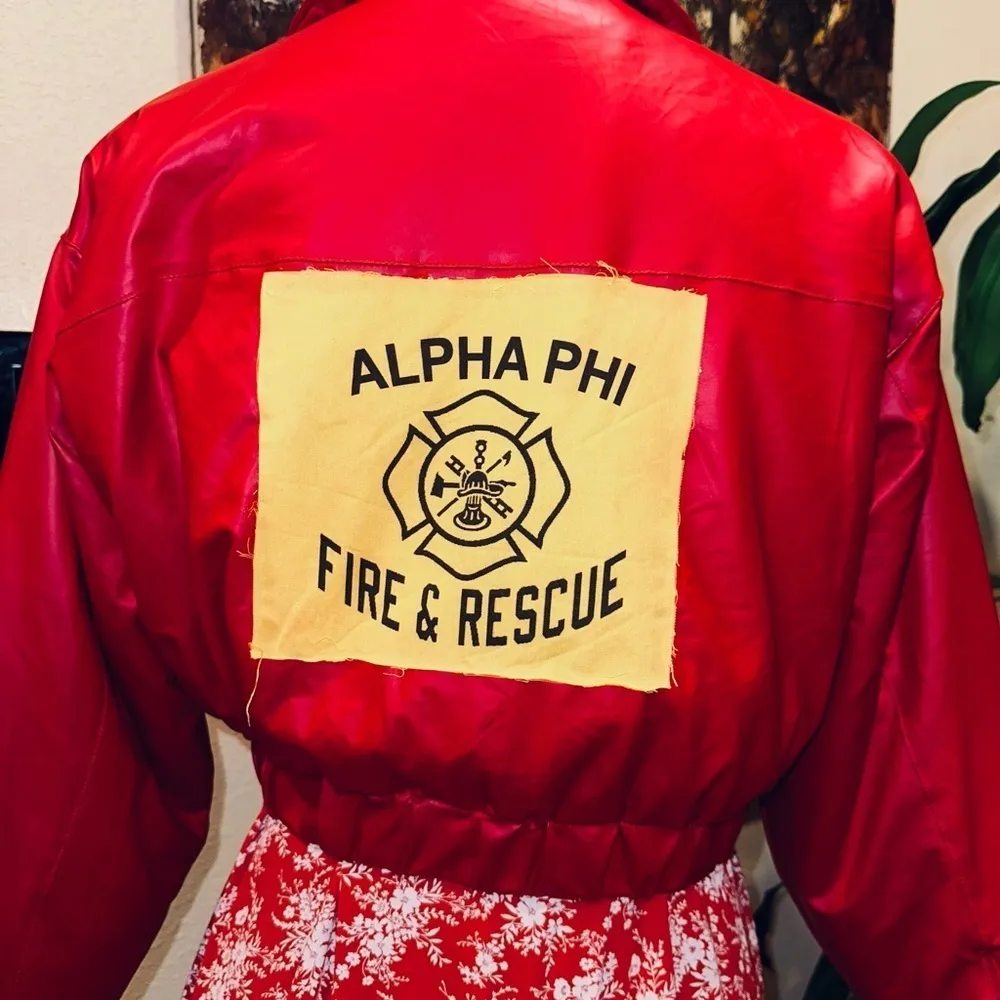 A2Y Red Bomber Jacket with Custom Patch Size Small - Image 2