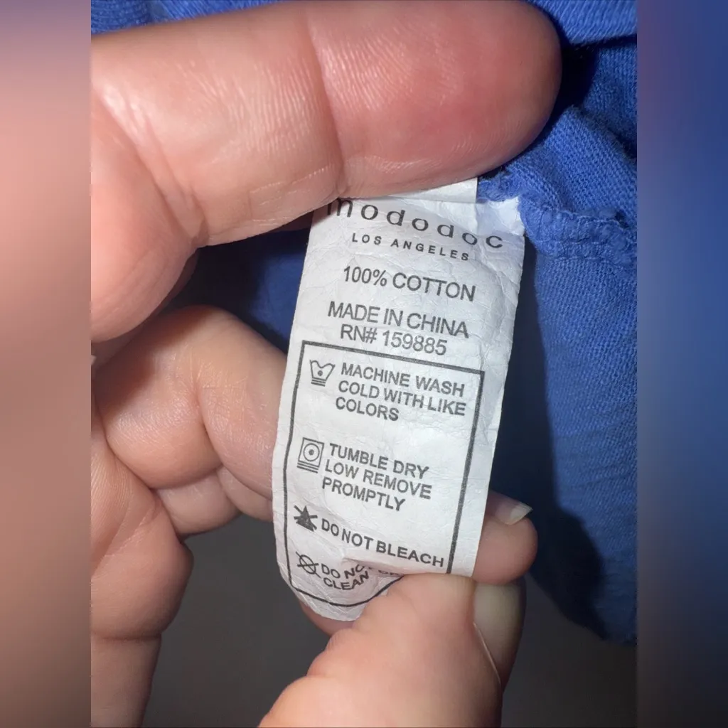 mod o doc Blue Short Sleeve‎ Tunic Top Size Small - Image 4