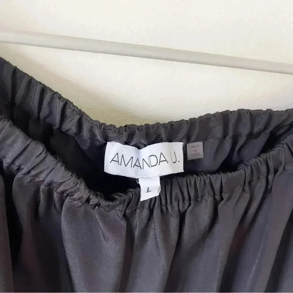 Amanda Uprichard Black Nirvana Blouse L EUC - Image 7