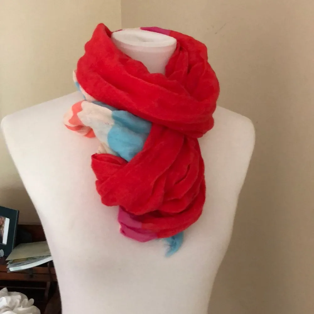 J Crew Long Multi Color Stripe Scarf - Image 4