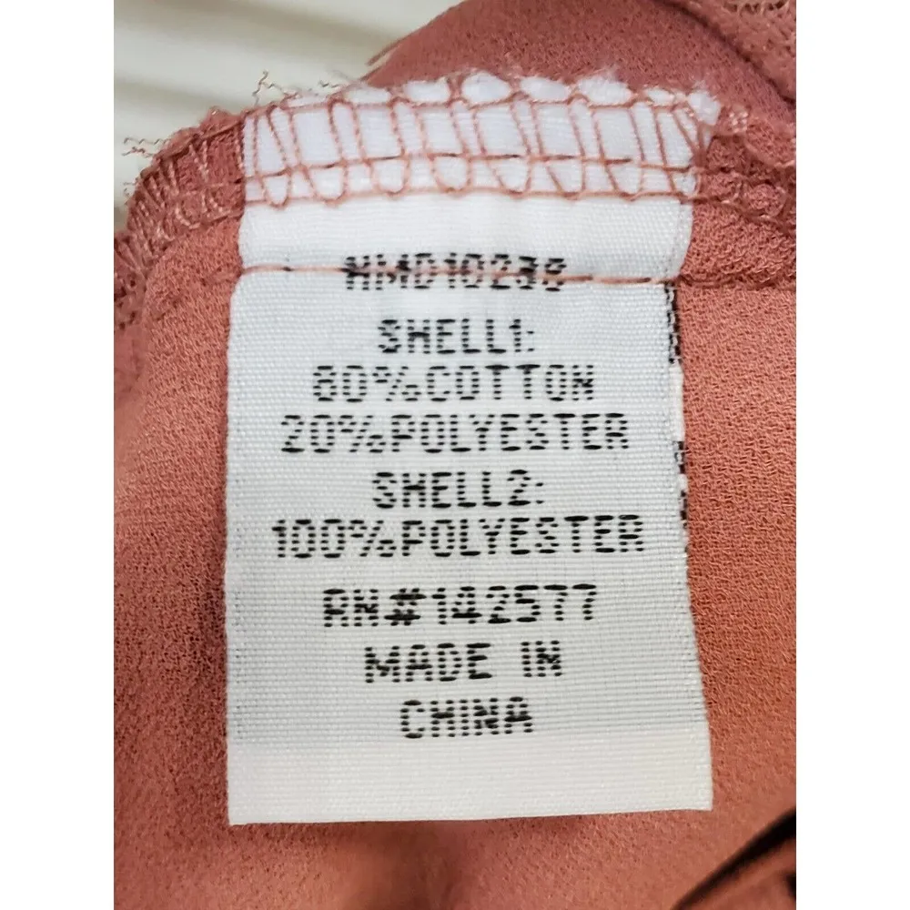 Haute Monde Womens Pink Floral Cotton Boat Neck Short Sleeve Knee Length Dress S - Image 9