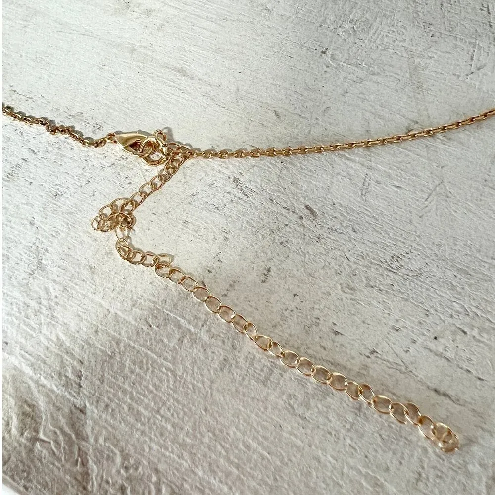 Women's Gold Plated Adjustable Chain Link Double Layered Body Necklace - Image 2