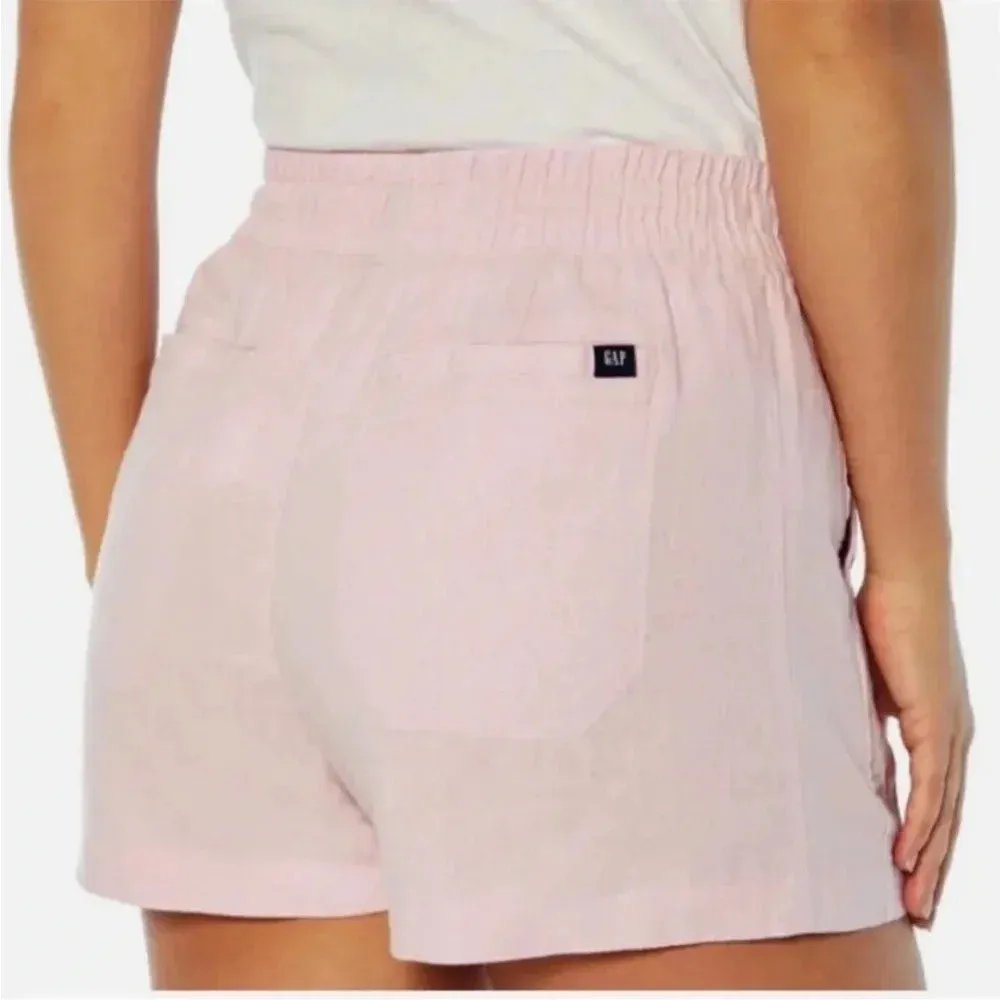NWT Gap |‎ Linen Drawstring Shorts in Winsome Orchid Lavender Purple | Large - Image 3