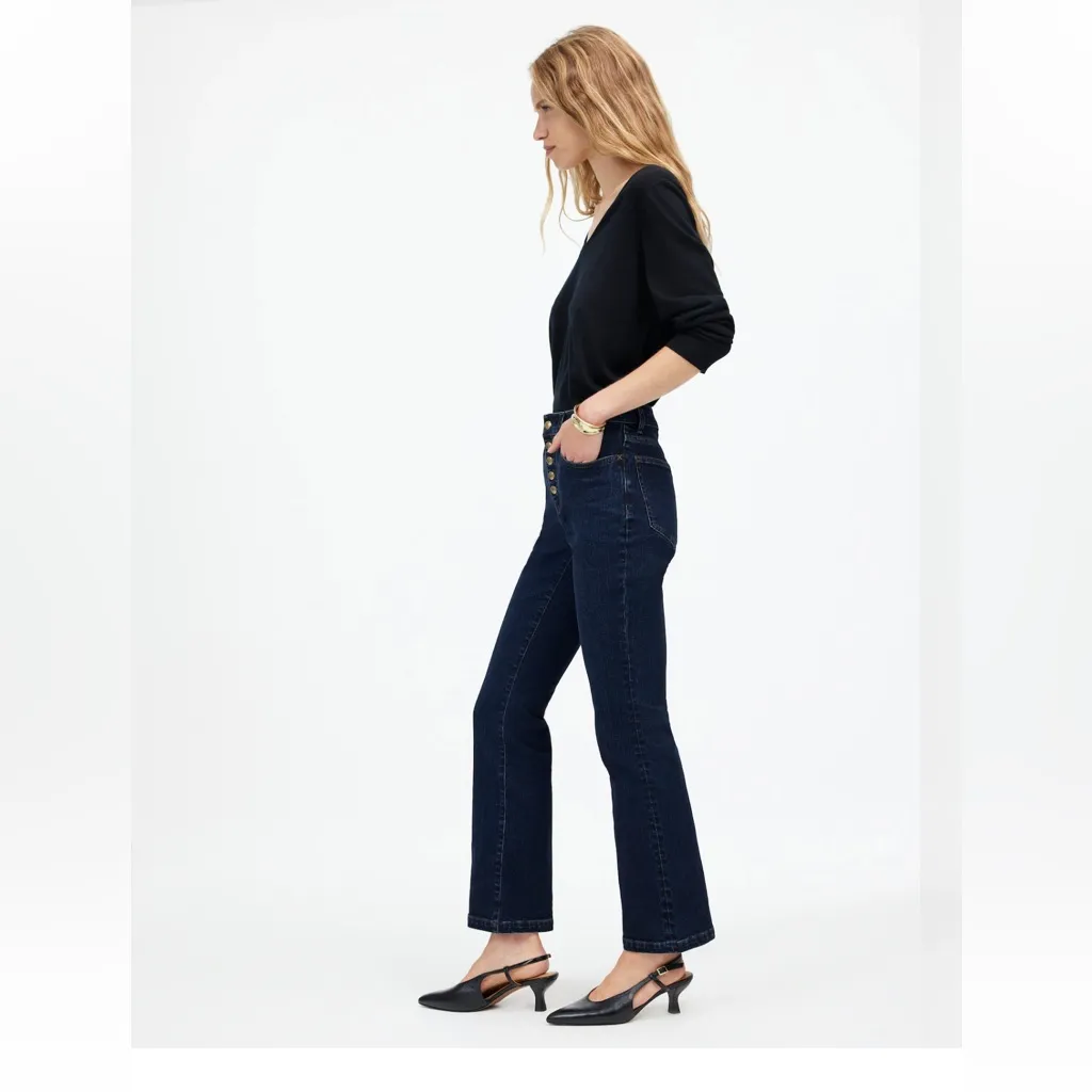 Madewell Kick Out Crop Jeans button fly 30 - Image 4