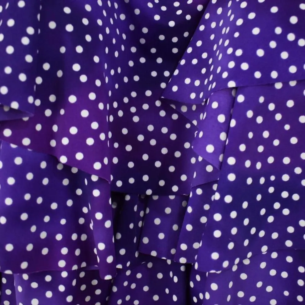 Penbrooke Swimsuits Purple Polka Dots Tiered Ruffle One Piece Plus Size 26W - Image 5