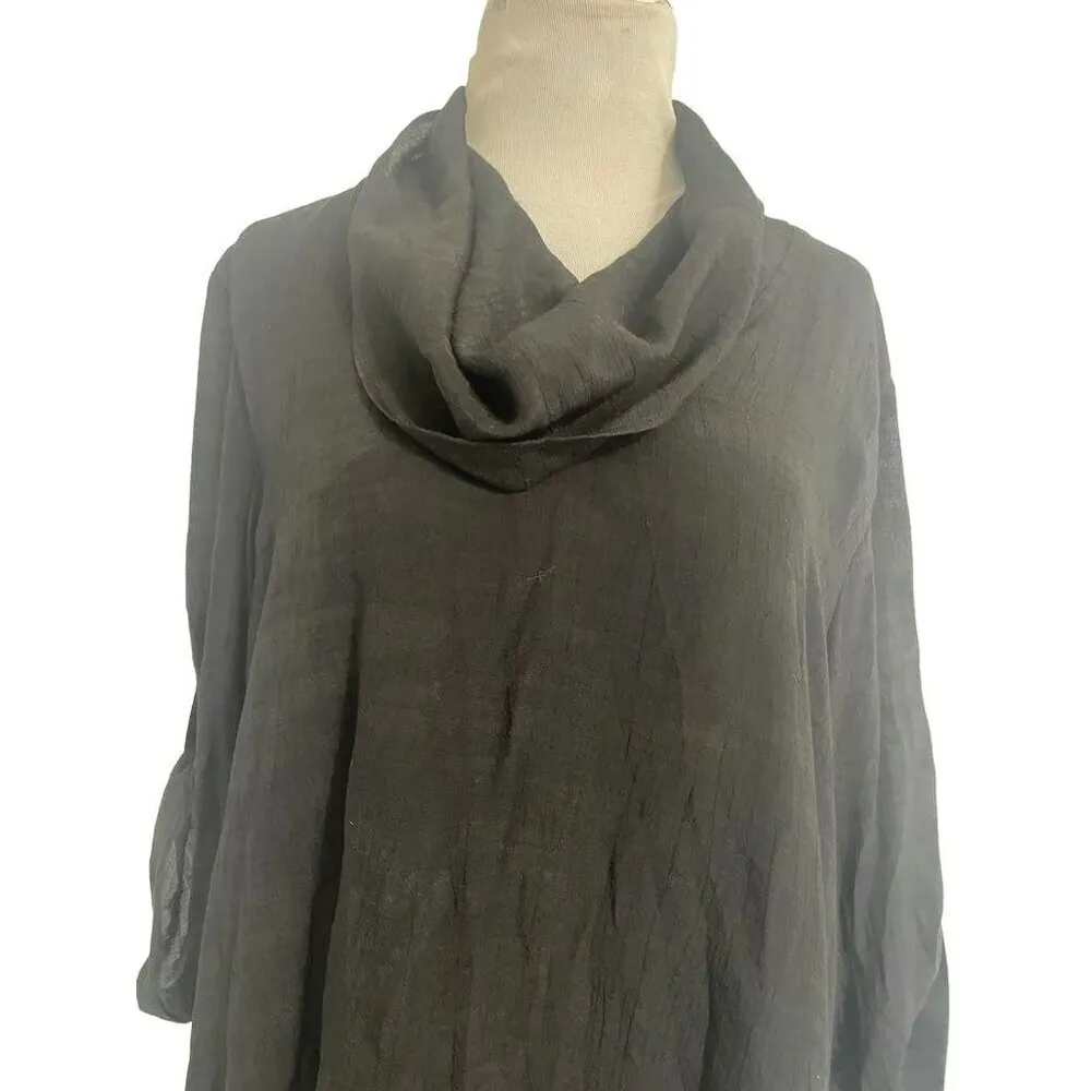 Lindi Size Large Top Blouse Boho Lagenlook Abstract Artsy - Image 2