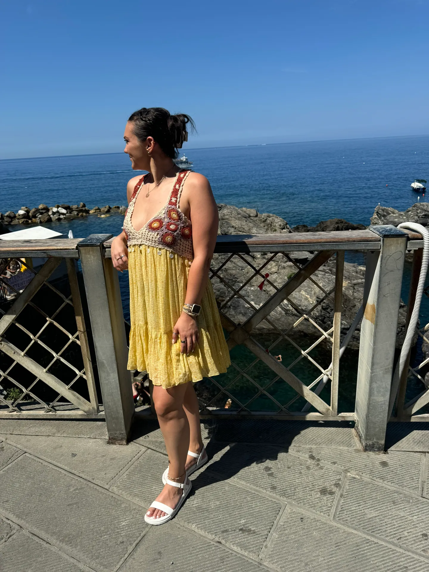 Knit Crochet Halter Dress - Image 5