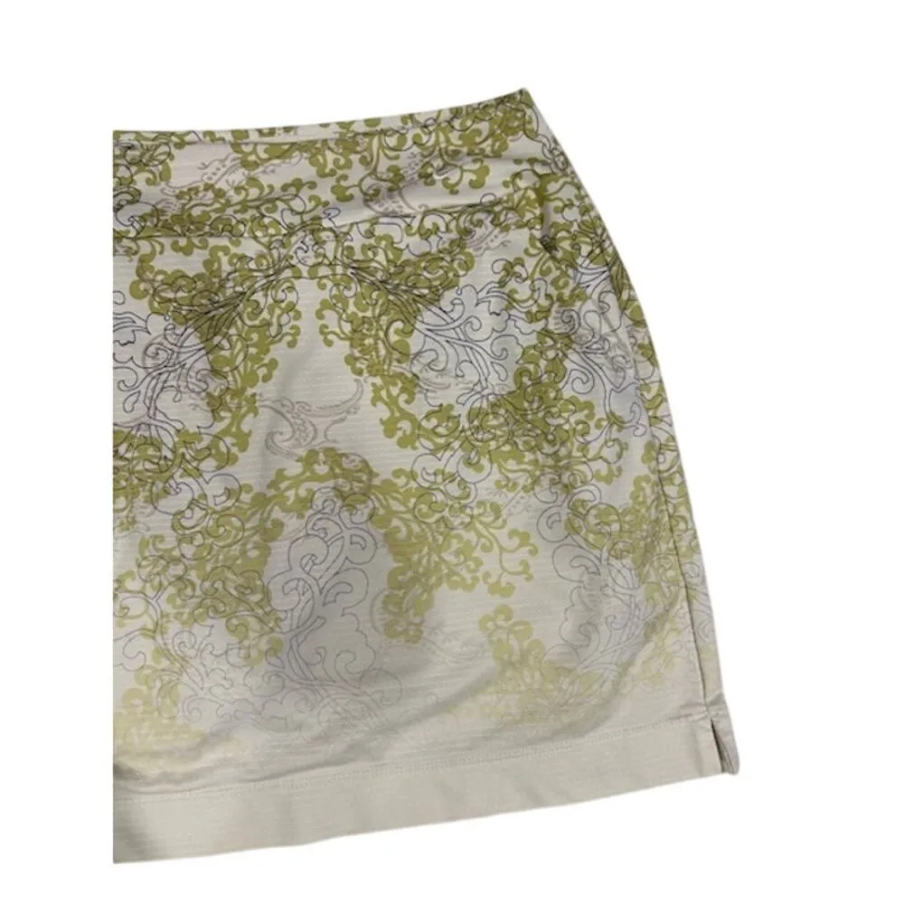 NIKE COOL Cream Green Sport Golf Skirt shorts Liner Women's LARGE - Image 9