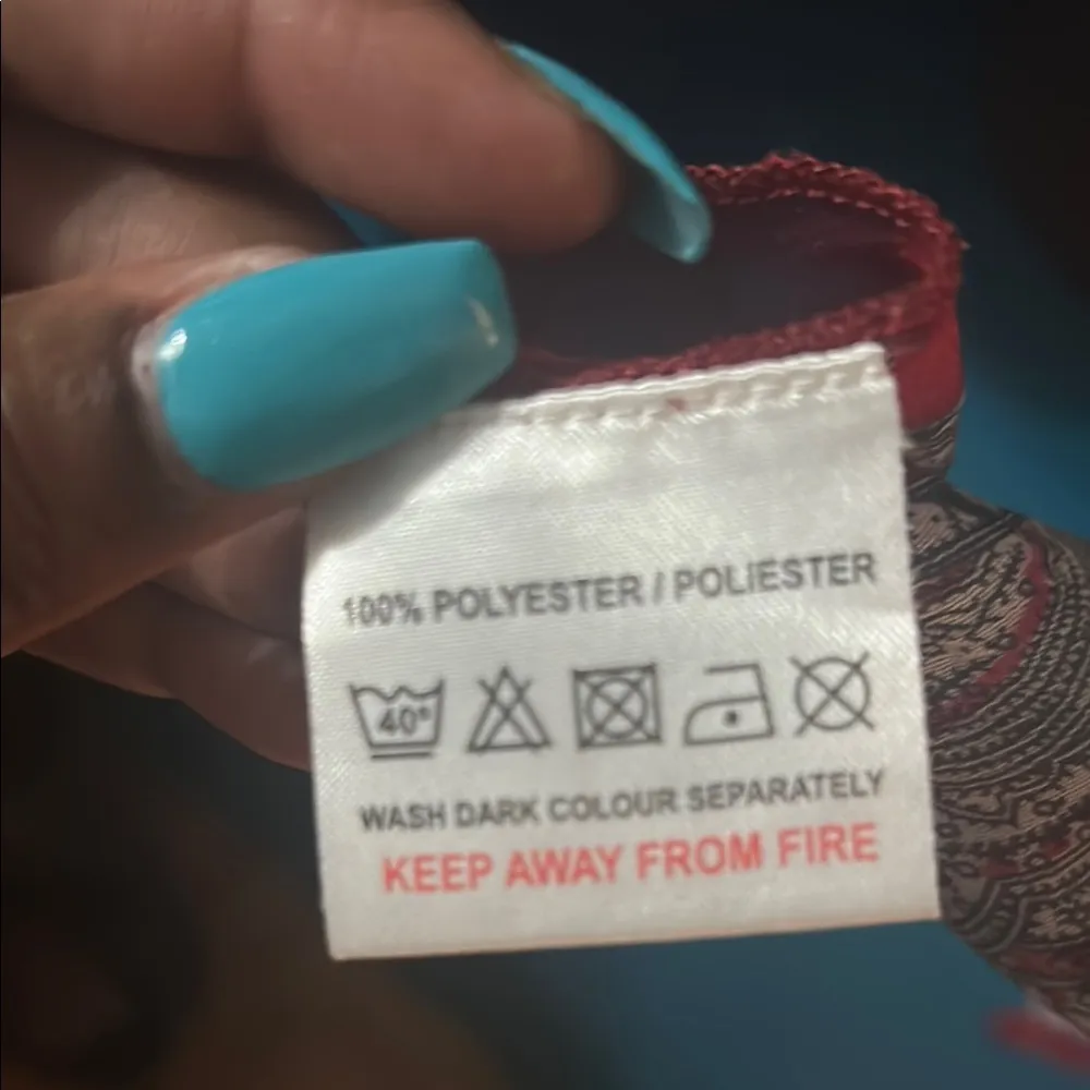 Red Asymmetrical Tunic with Dolman Sleeves - Image 5