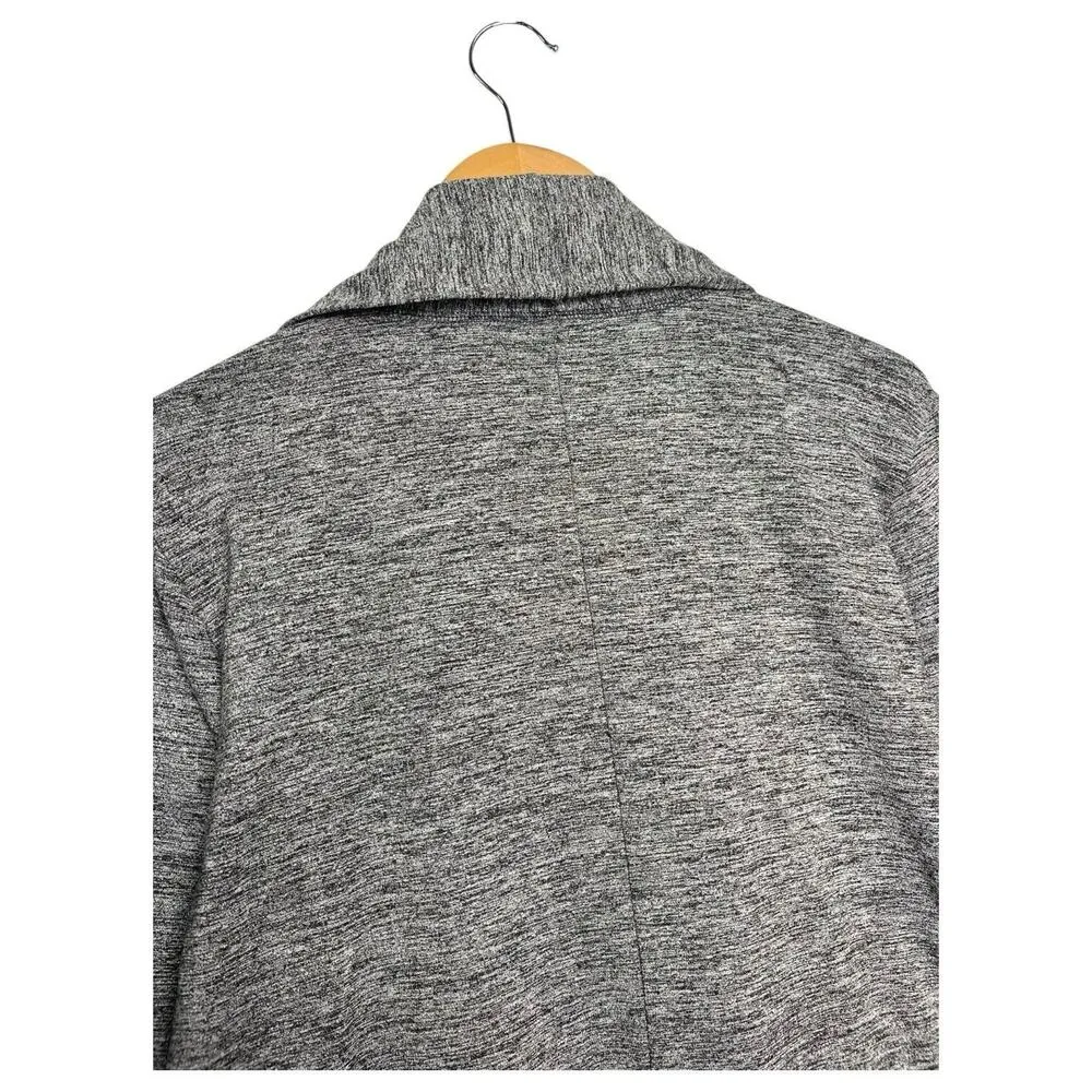Nike Yoga Top Womens M Dri Fit Open Front Drape Cardigan Heathered Athletic Gray - Image 13