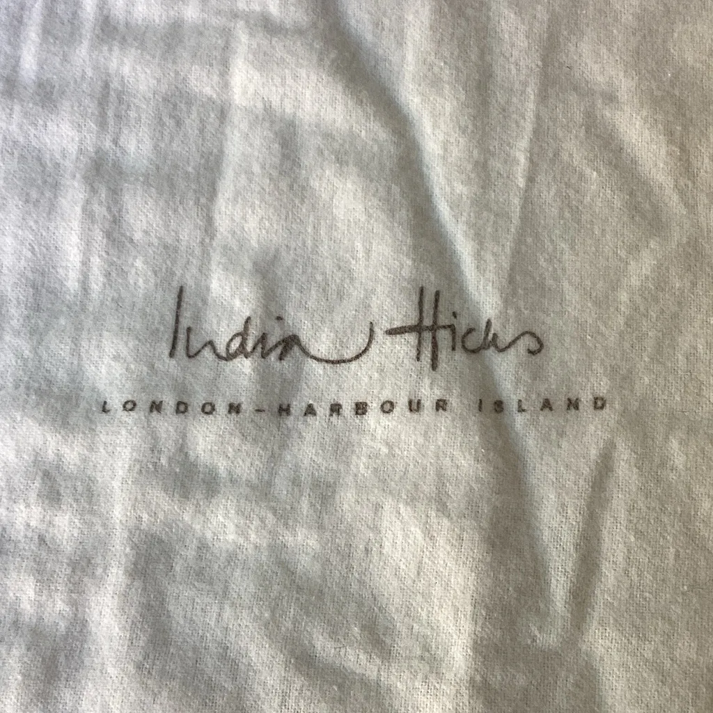 India Hicks Large Cream Dust Bag with Orange Drawstring - Image 2