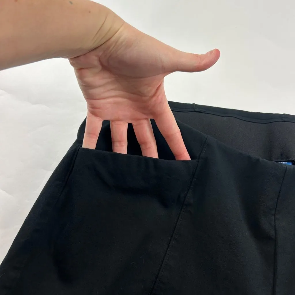 Old Navy Black Stretch Canvas High Rise Wide Leg Pixie Pant XL - Image 3