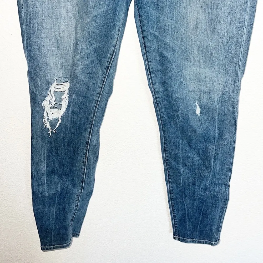 Lovers + Friends Denim Mason High Rise Skinny Distressed Medium Wash Jeans - Image 6