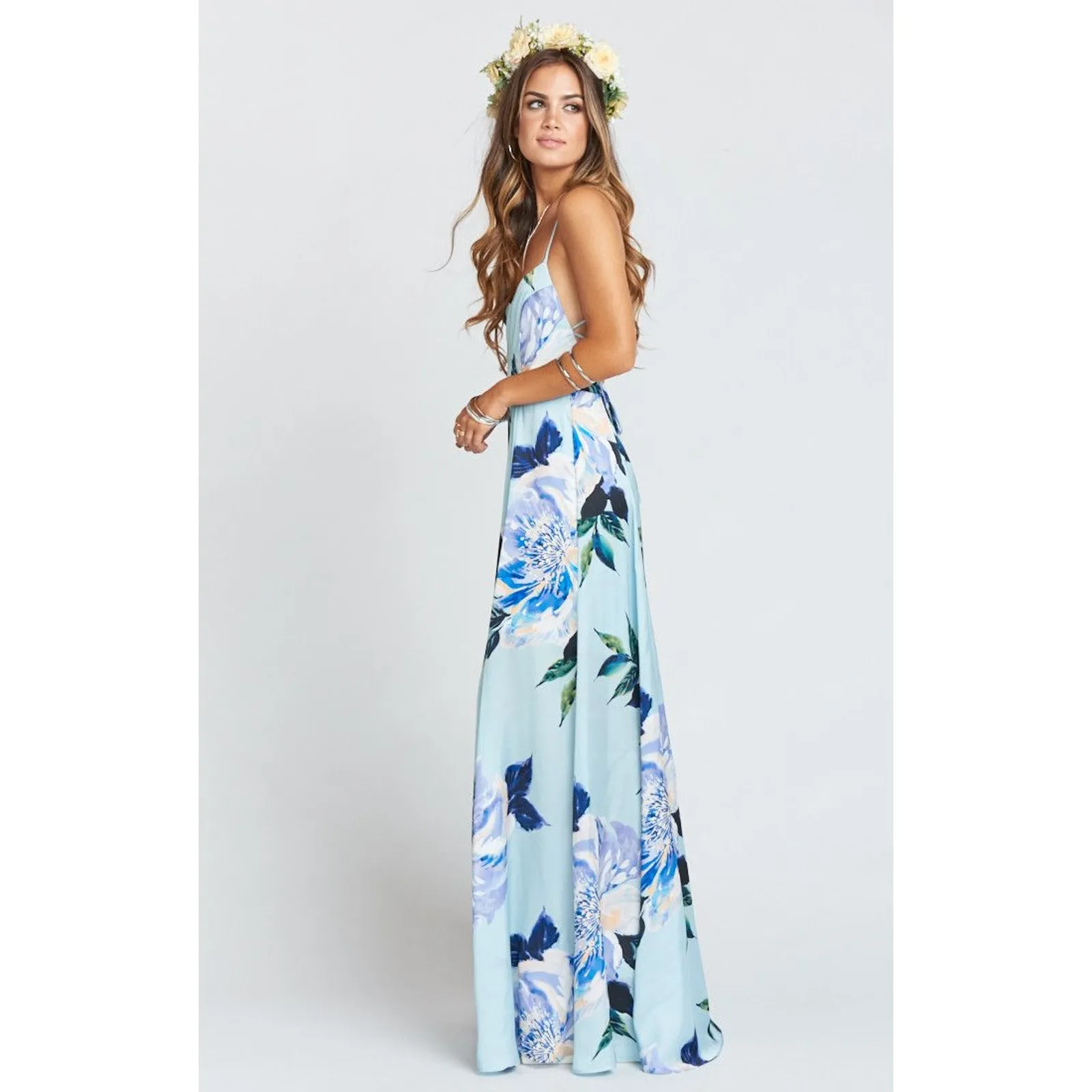 Show Me Your Mumu Godshaw Goddess Gown in Mint to Be Floral XXS NWT - Image 5