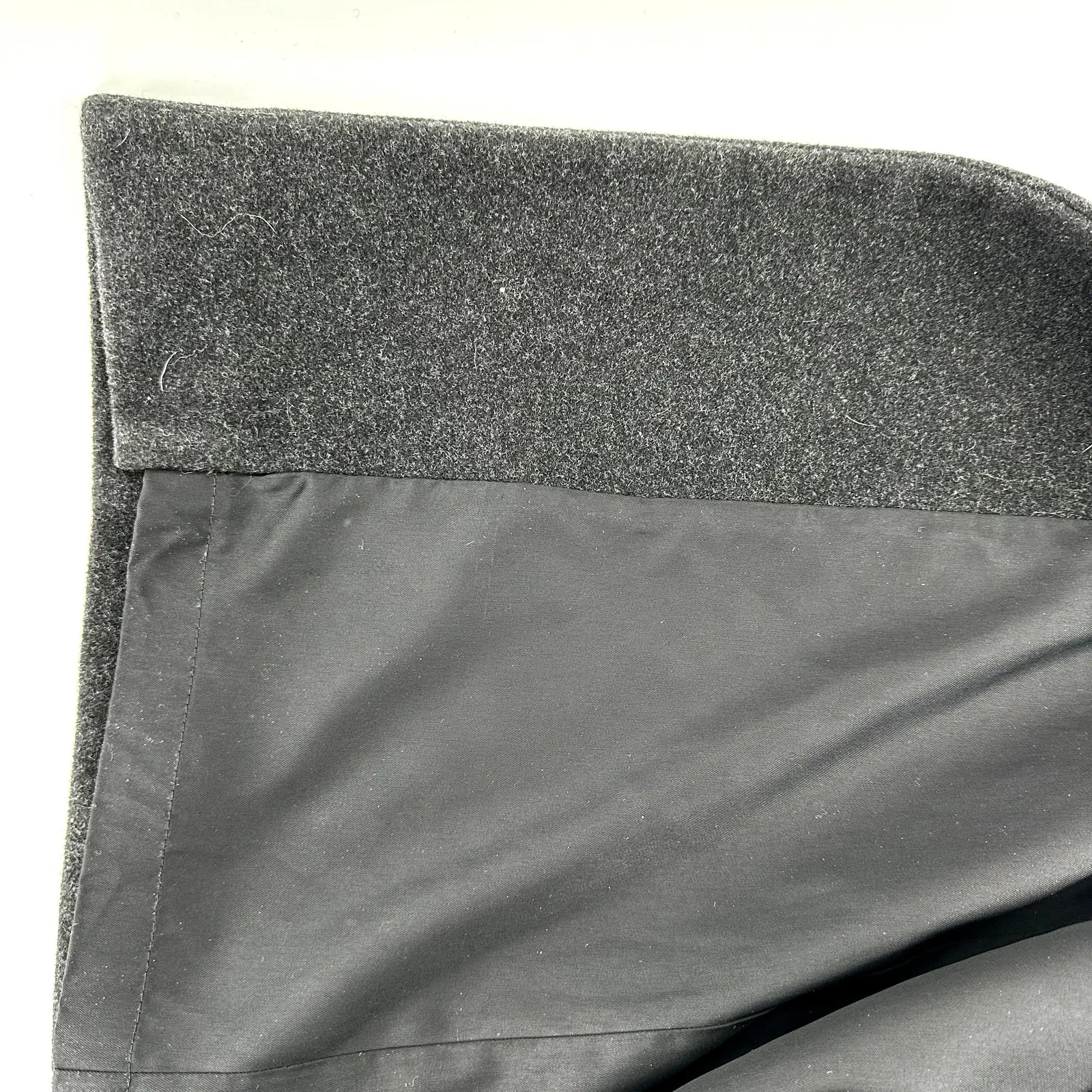 Vintage Evan Picone Trench Coat Alpaca Mohair Wool Double Breasted Notch Lapel S - Image 2