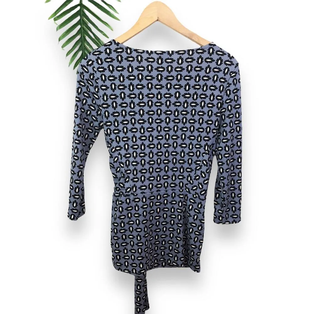 Ann Taylor Tossed Leaf Print Side-Tie Top - Image 5