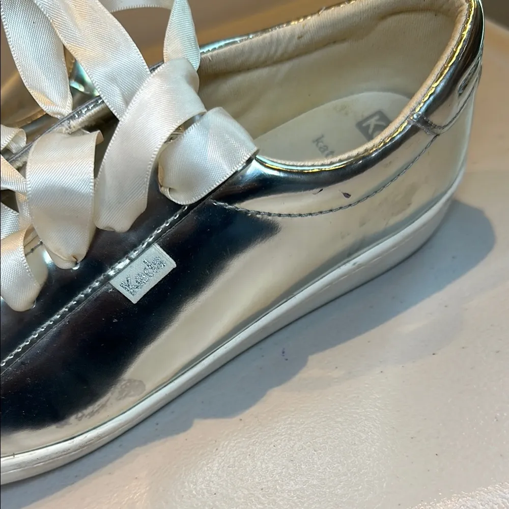 Keds x Kate Spade Silver Sneakers Size 9 - Image 8