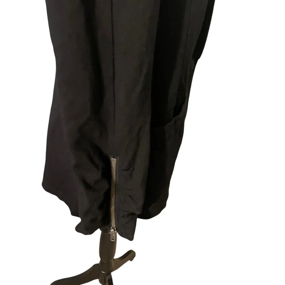 DKNY Jeans Black Jacket w/ Zipper Sleeves Size 10 Size M - Image 6