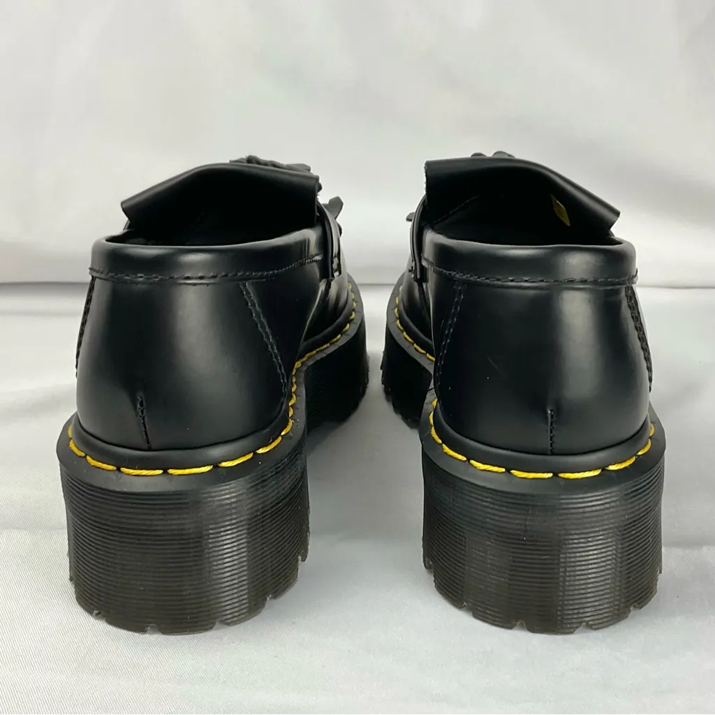 Dr Martens Adrian Quad Tassel Loafer Black Leather Ladies Sz 7 New Baddie unisex - Image 9