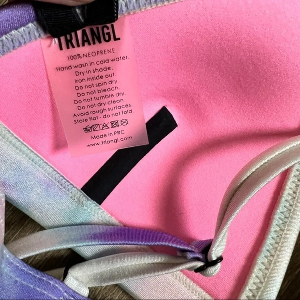 Triangl Luna Tie Dye Bikini Top Size S - Image 4