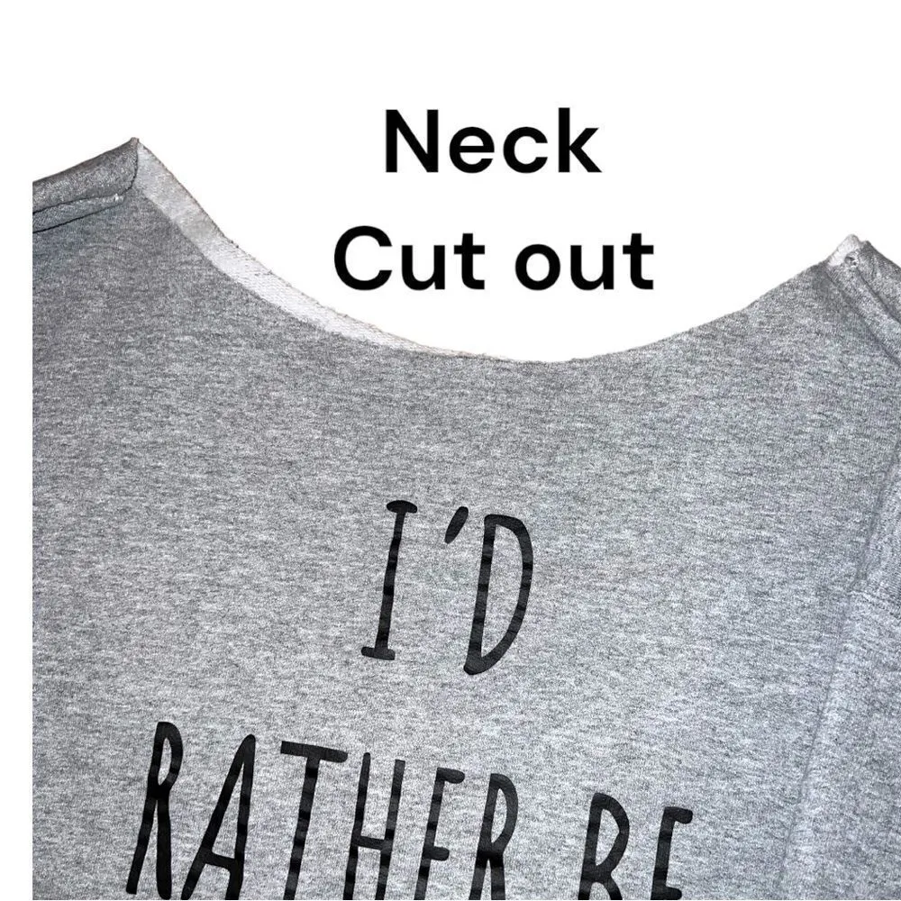 Oversized gray sweatshirt with fun sayings on the front! Gray Size undefined - Image 6