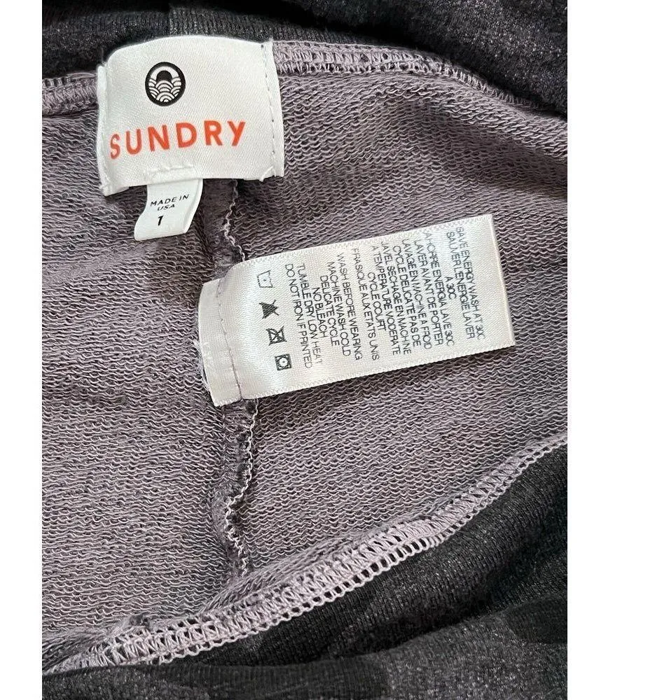 $69 Sundry Women's Gray Stretch Camo Print Skinny Jogger Sweatpants Size 1 Small - Image 3