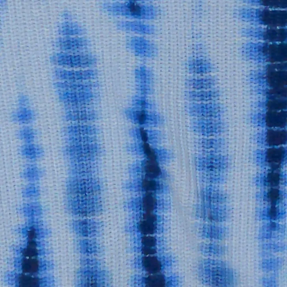 Generation Love Indigo Tie Dye Margot Sweater Silk Blend Distressed Hem M New - Image 2