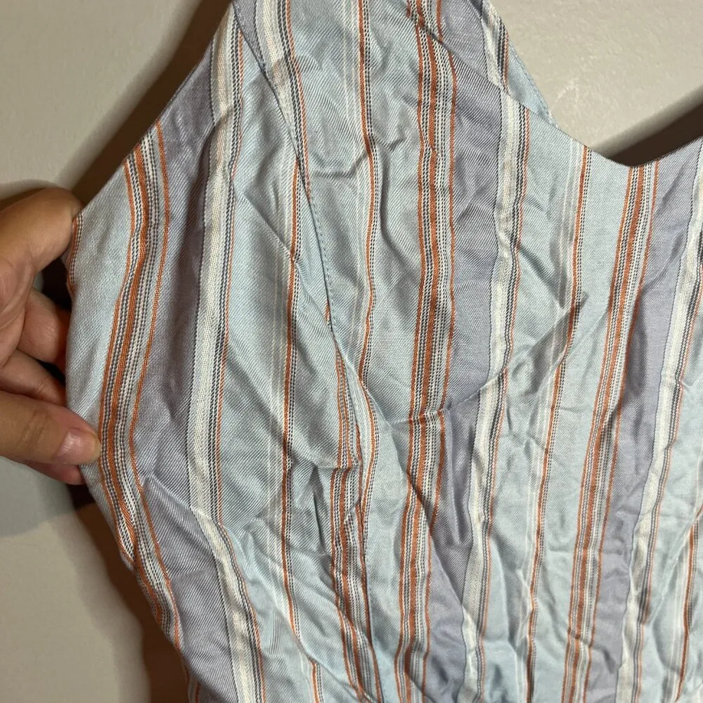 PURE / US light blue pinstriped jumpsuit Size M - Image 2