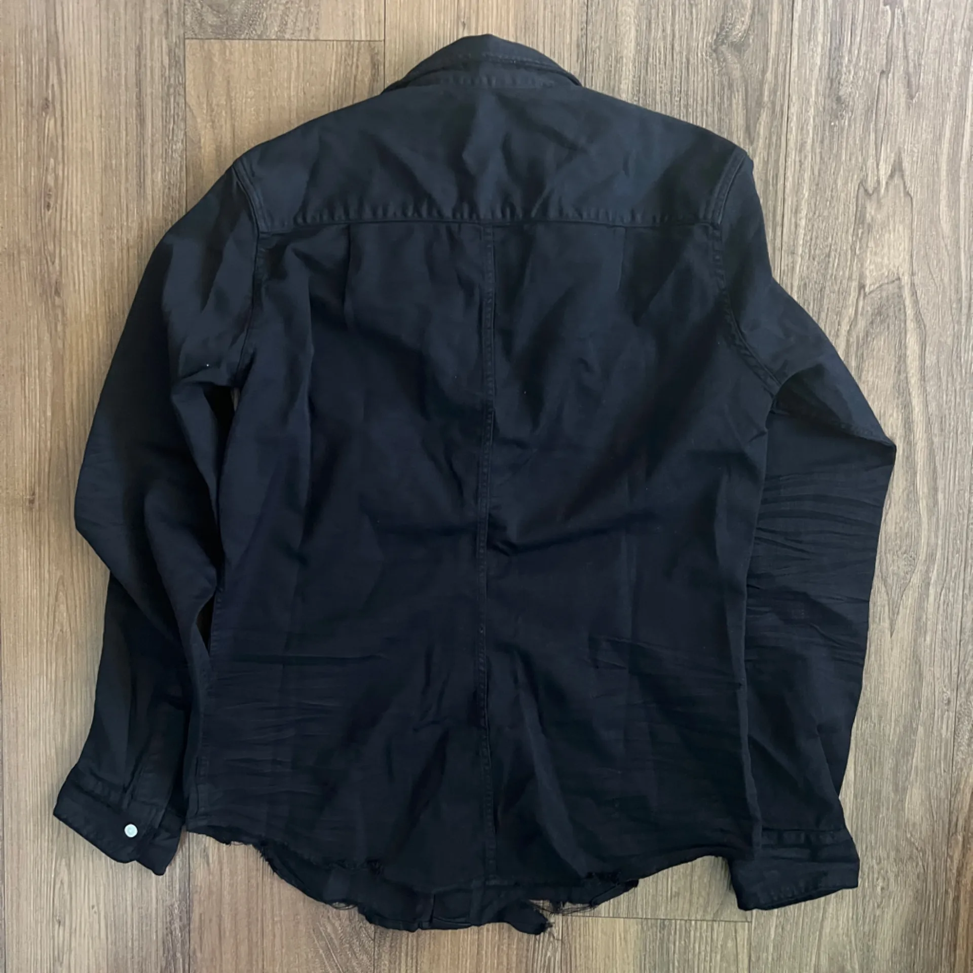 Frank & Eileen $278 Barry Black Famous Denim Small Button Down Comfy Beach - Image 4