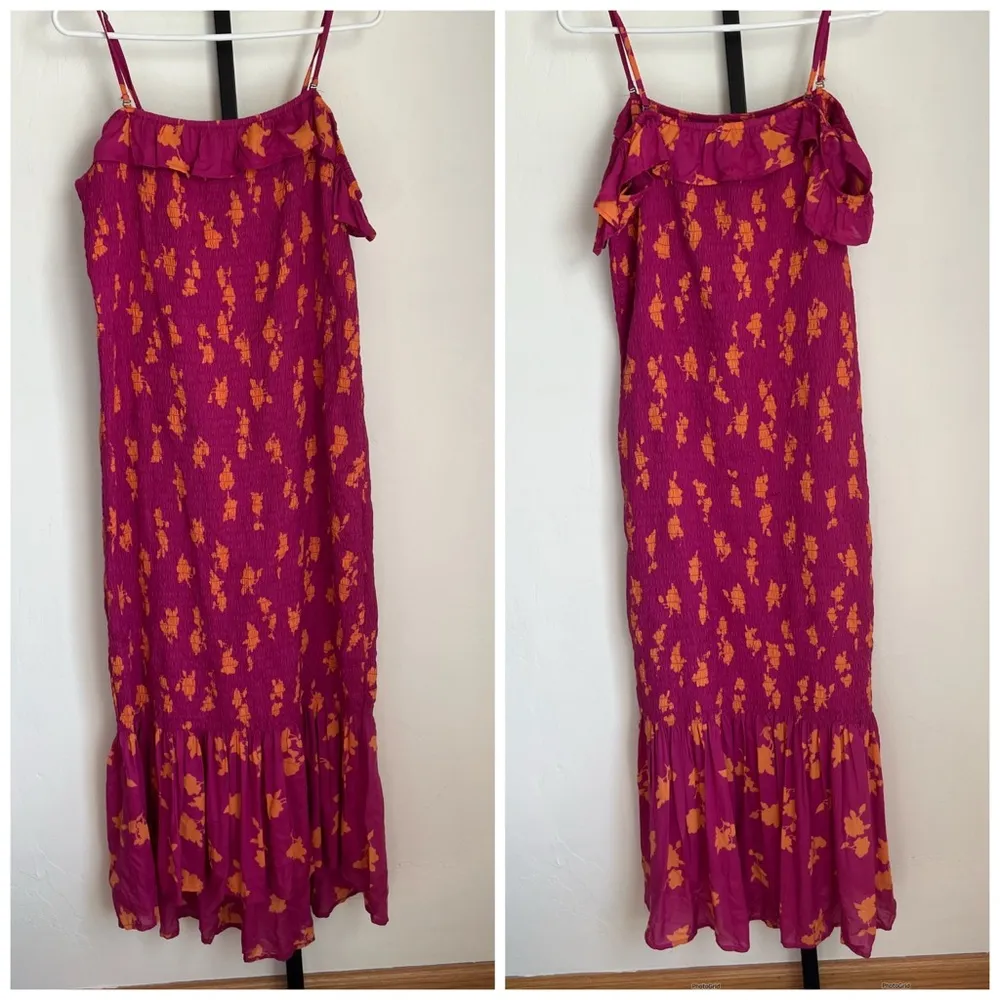 Anthropologie Smocked Off The Shoulder Printed Dress NEW XL - Image 2