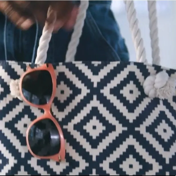 Summer & Rose Navy Diamond Tote Bag - Image 6